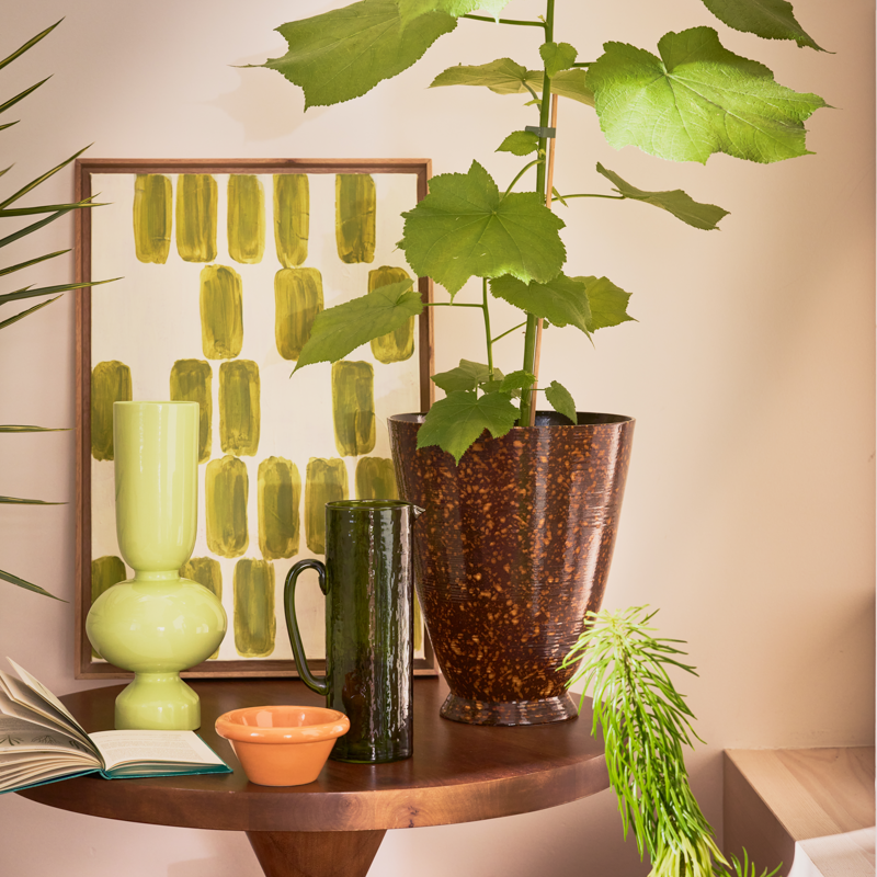 Džbán HAMMERED zelené sklo