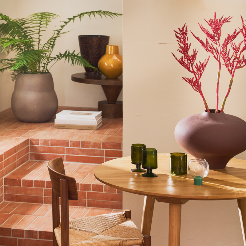 Kieliszek na víno HAMMERED zelené sklo