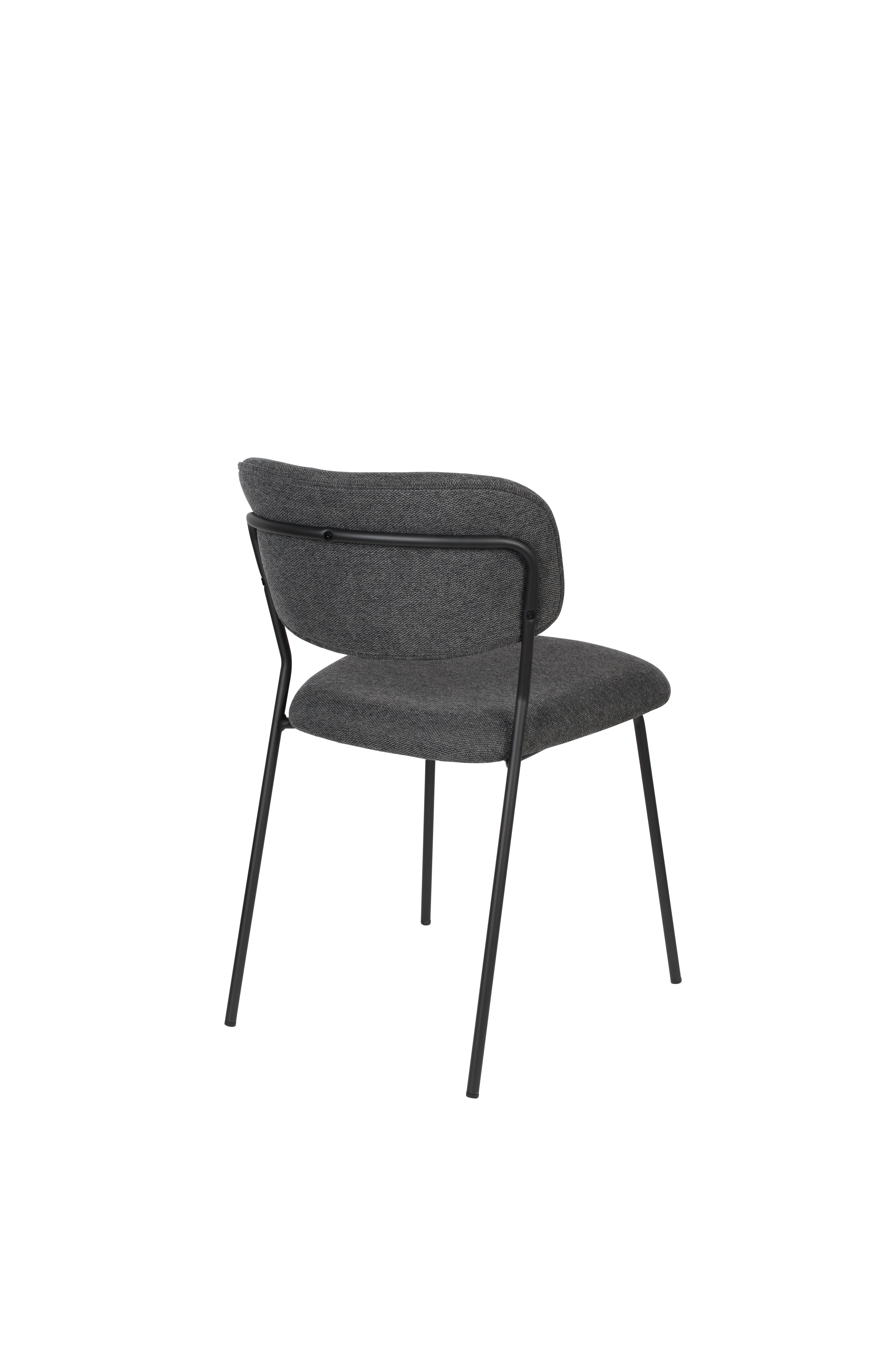 Jolien Dark gray chair with a black base
