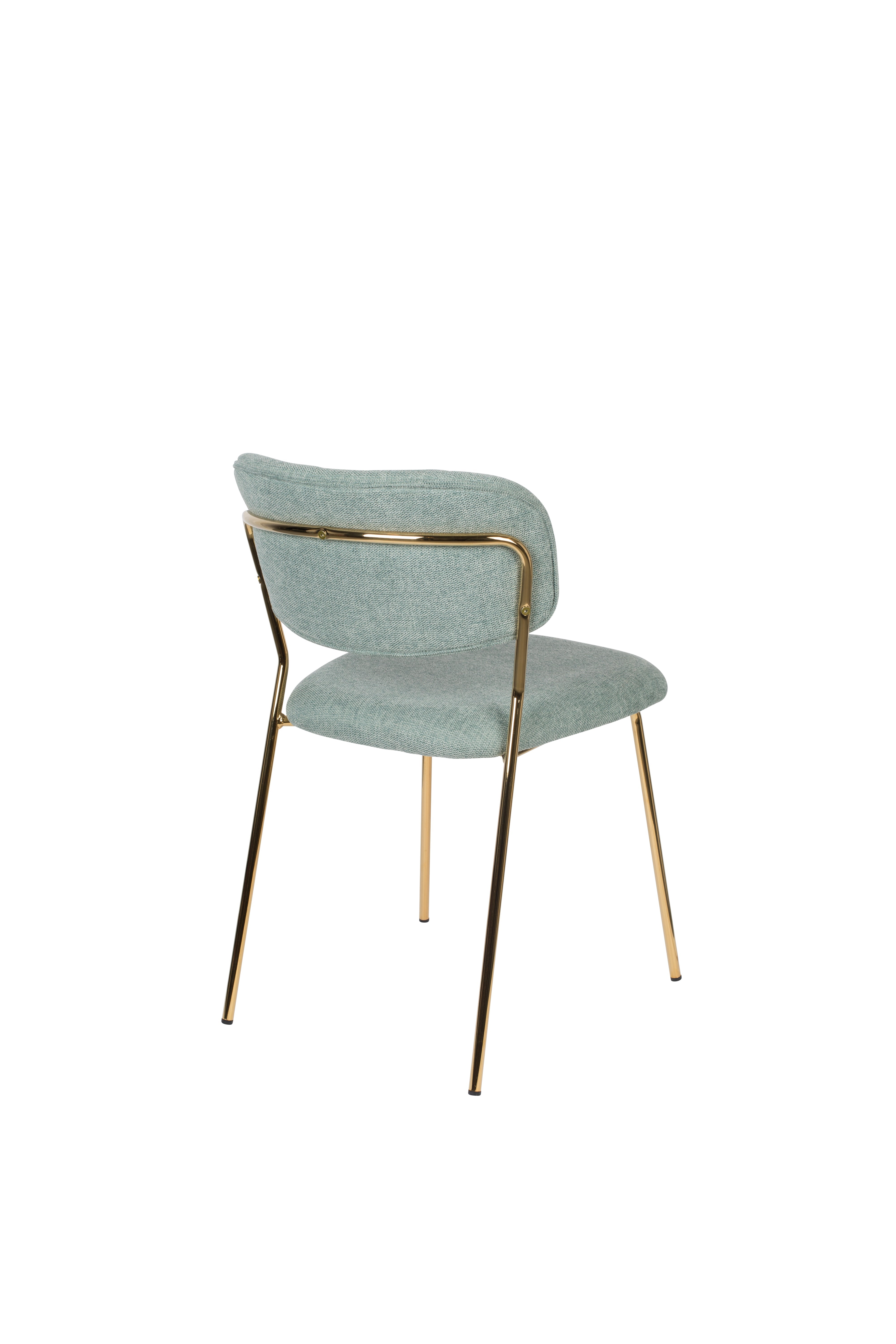 Jolien light -green chair with a golden base