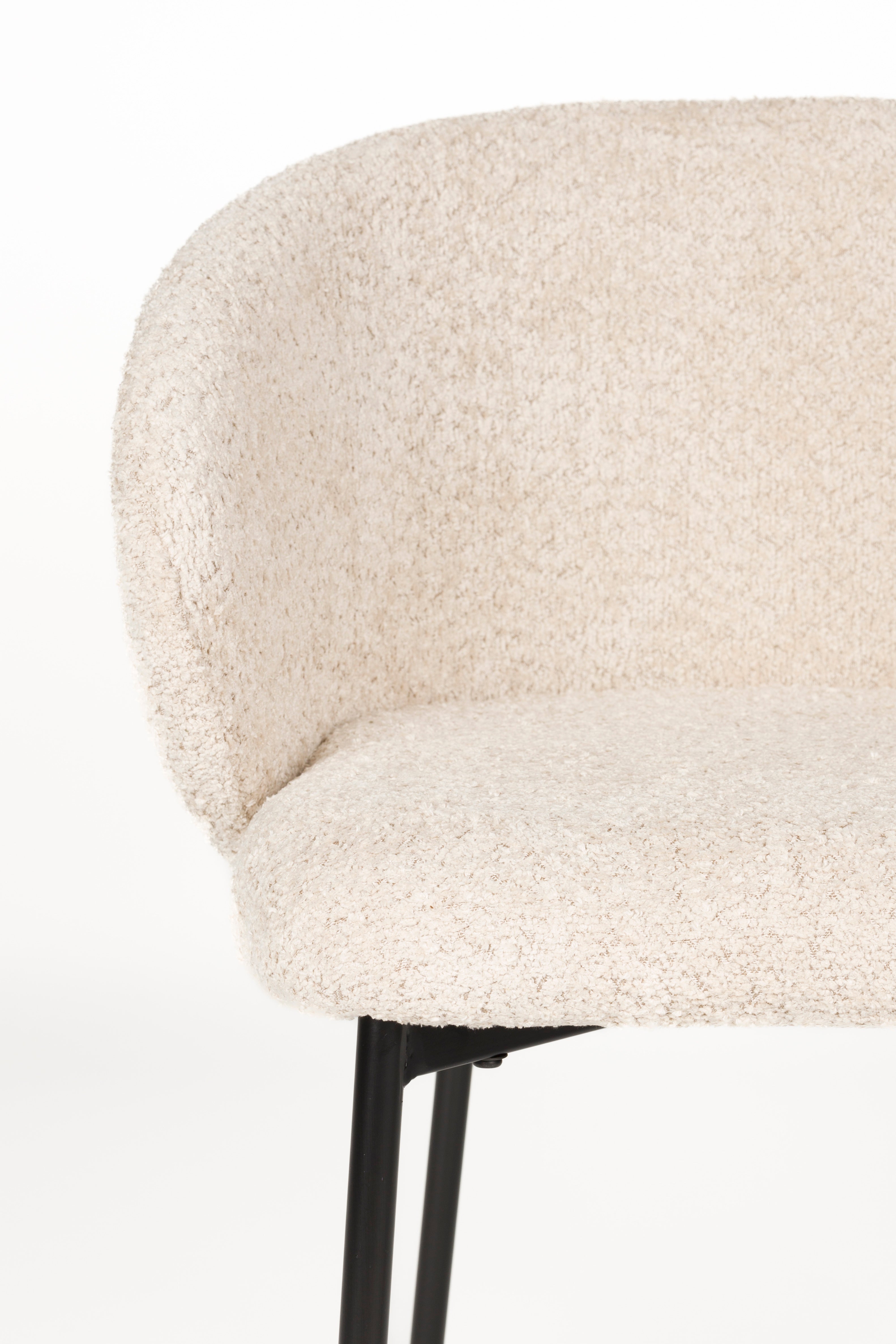 Stolička AYLE biela s čiernym podstavcom