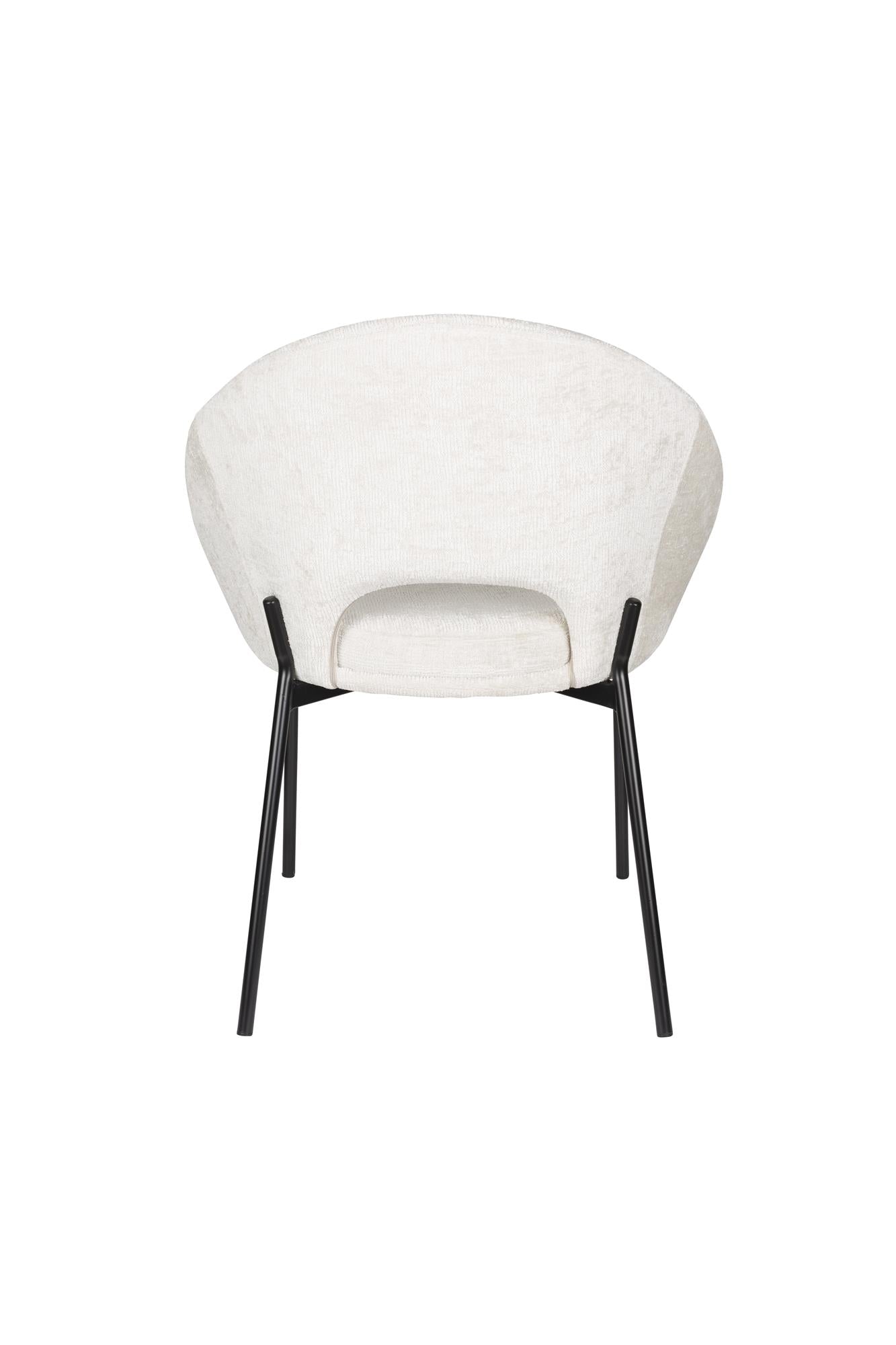 Stolička DANDO biela s čiernym podstavcom