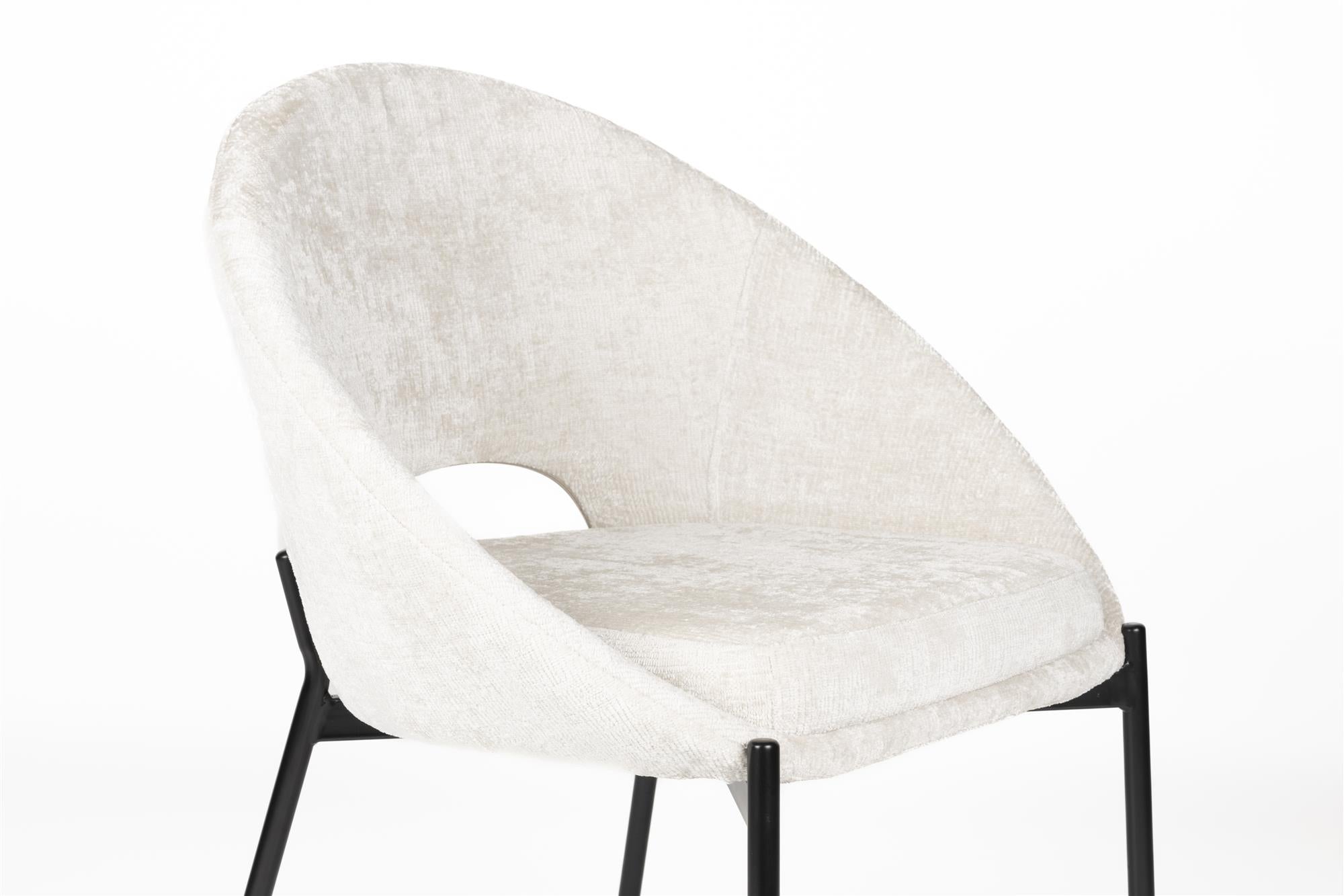 Stolička DANDO biela s čiernym podstavcom