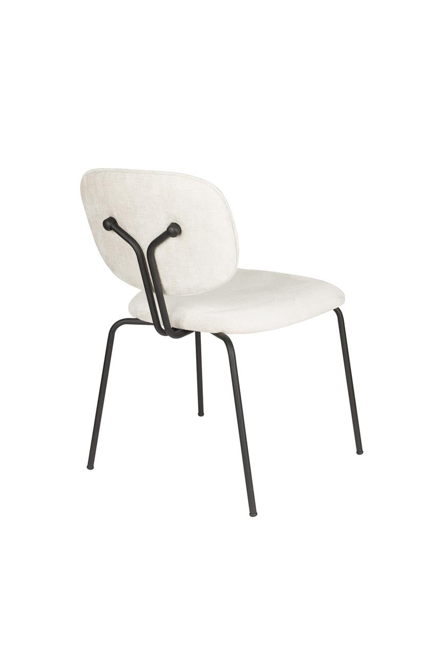 BOUTON Chair White with Black Base