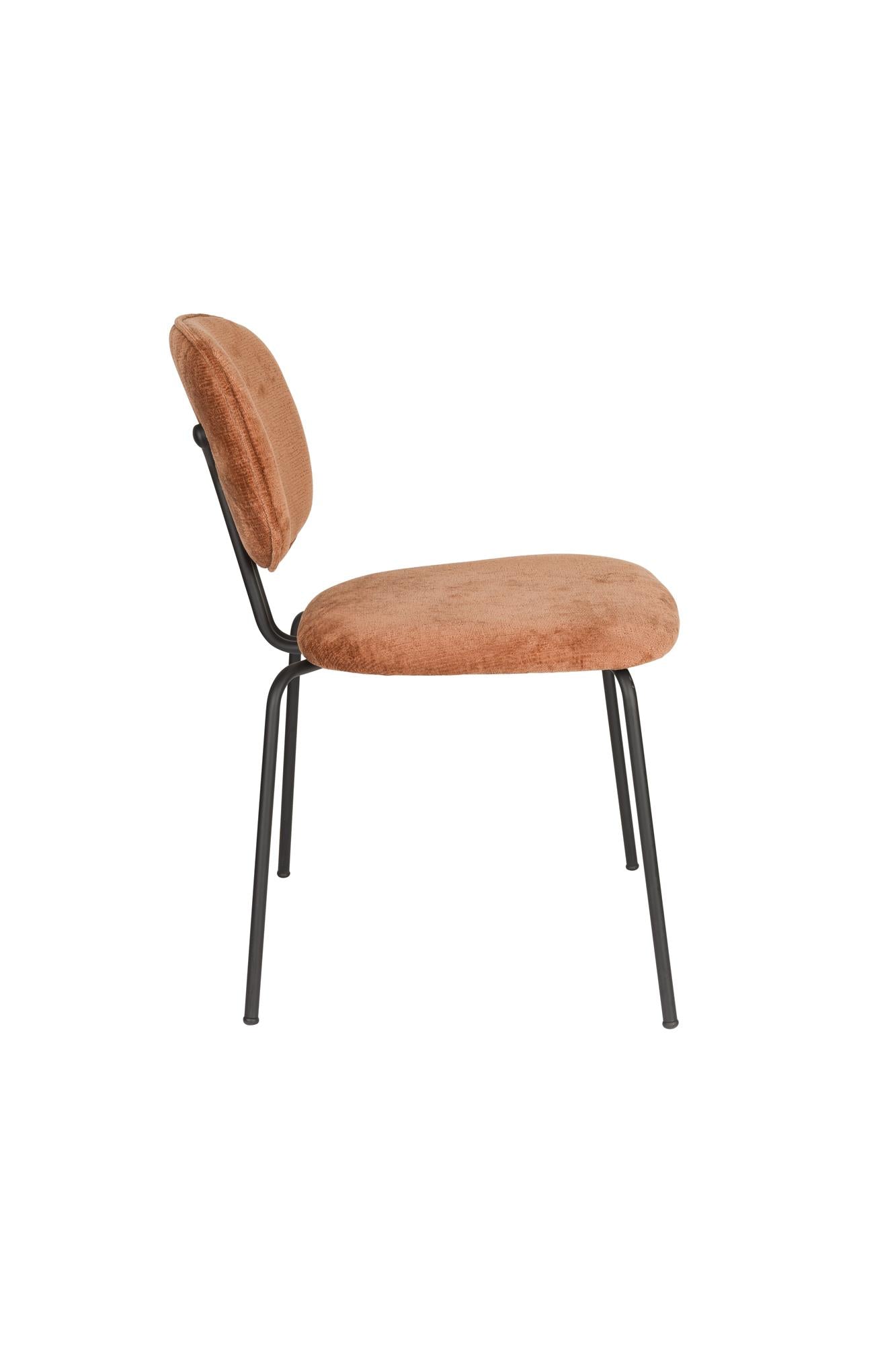 BOUTON Chair terracotta with black base
