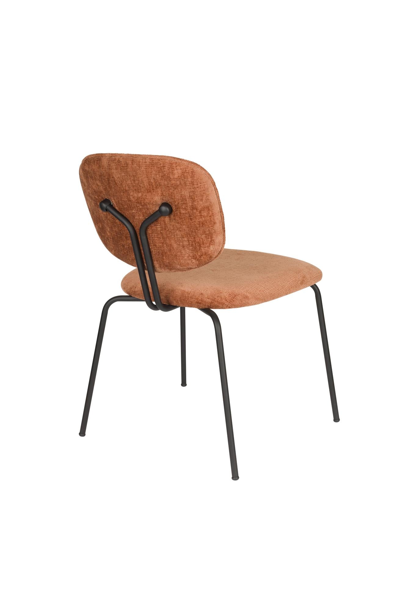 BOUTON Chair terracotta with black base