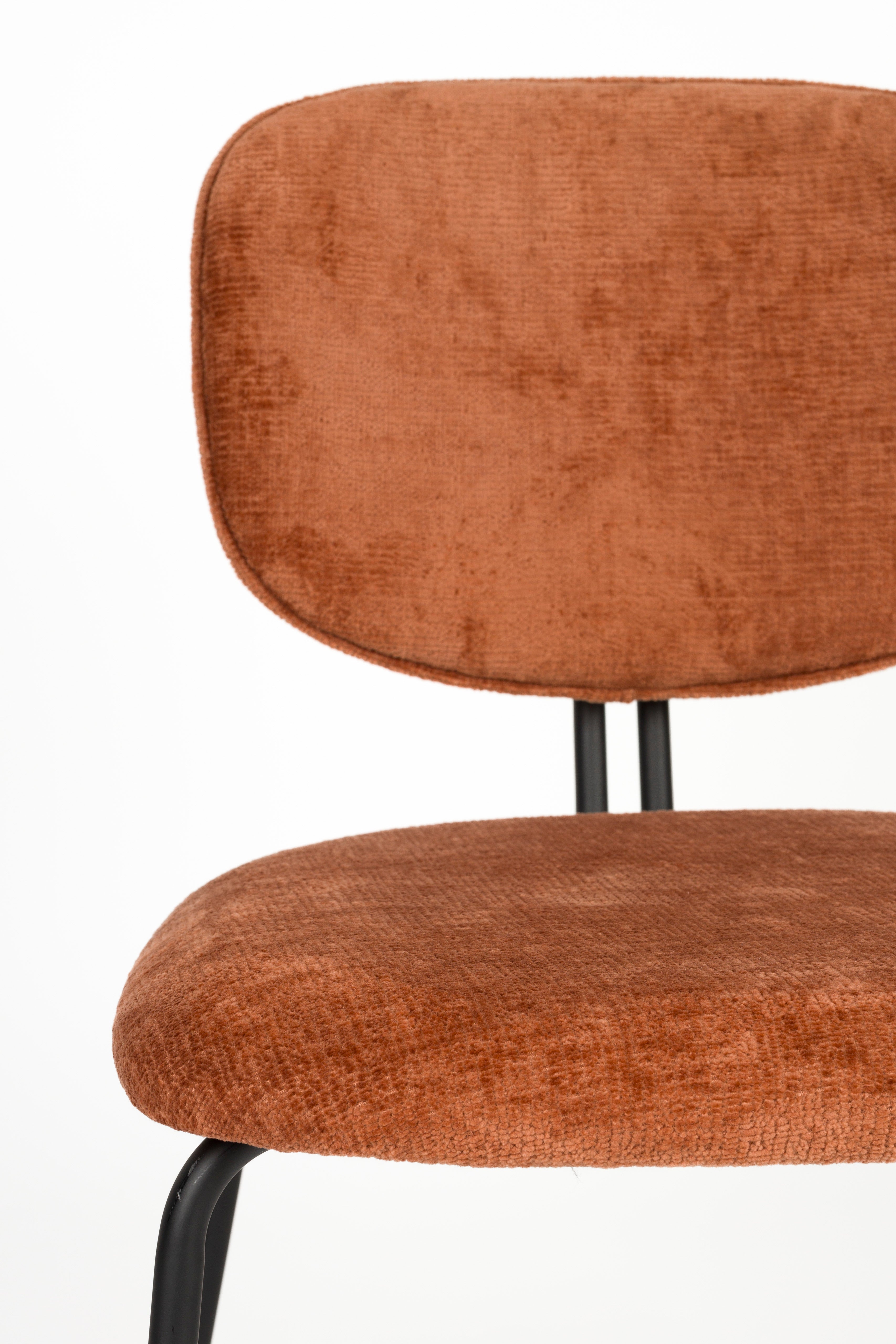 BOUTON Chair terracotta with black base