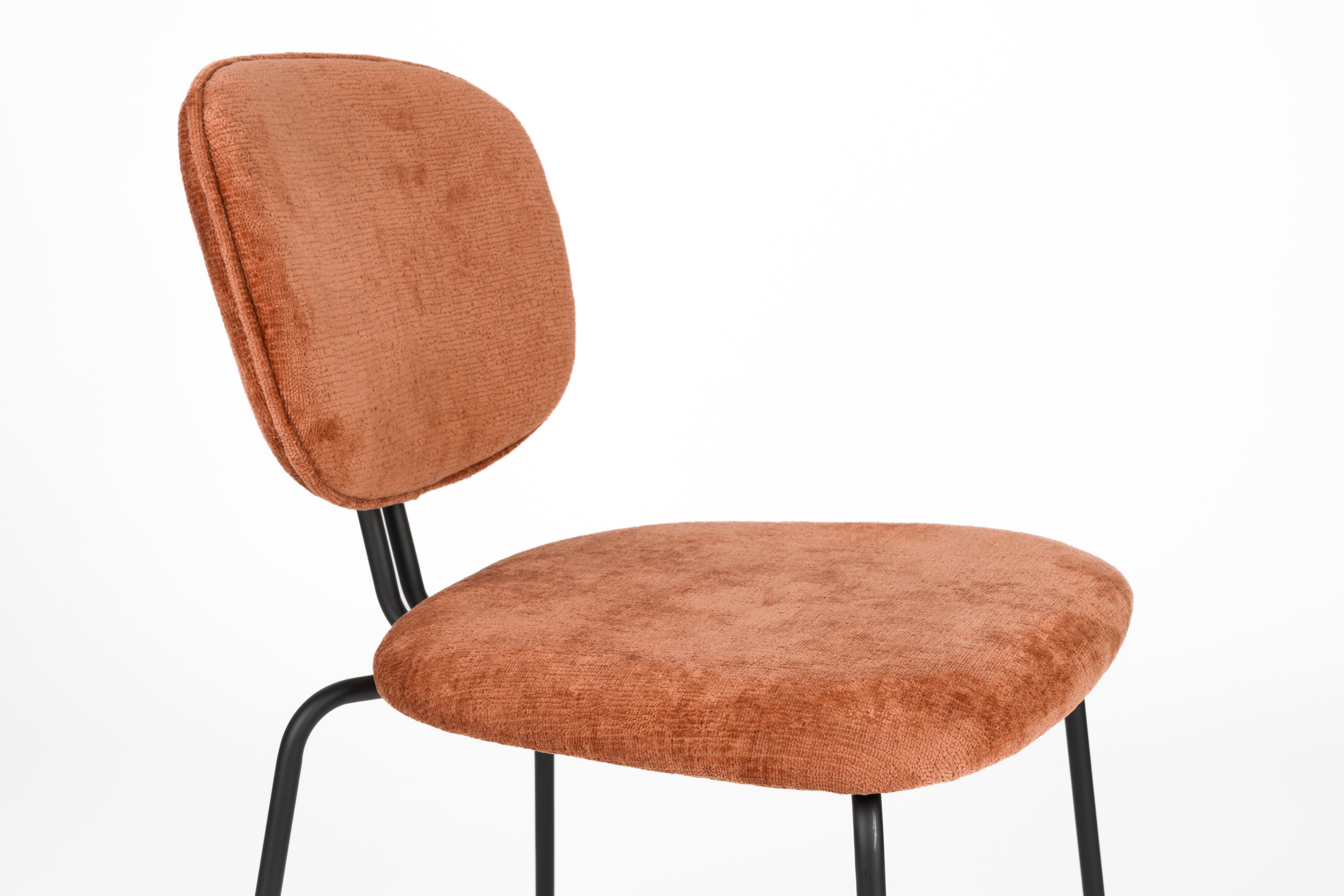 BOUTON Chair terracotta with black base