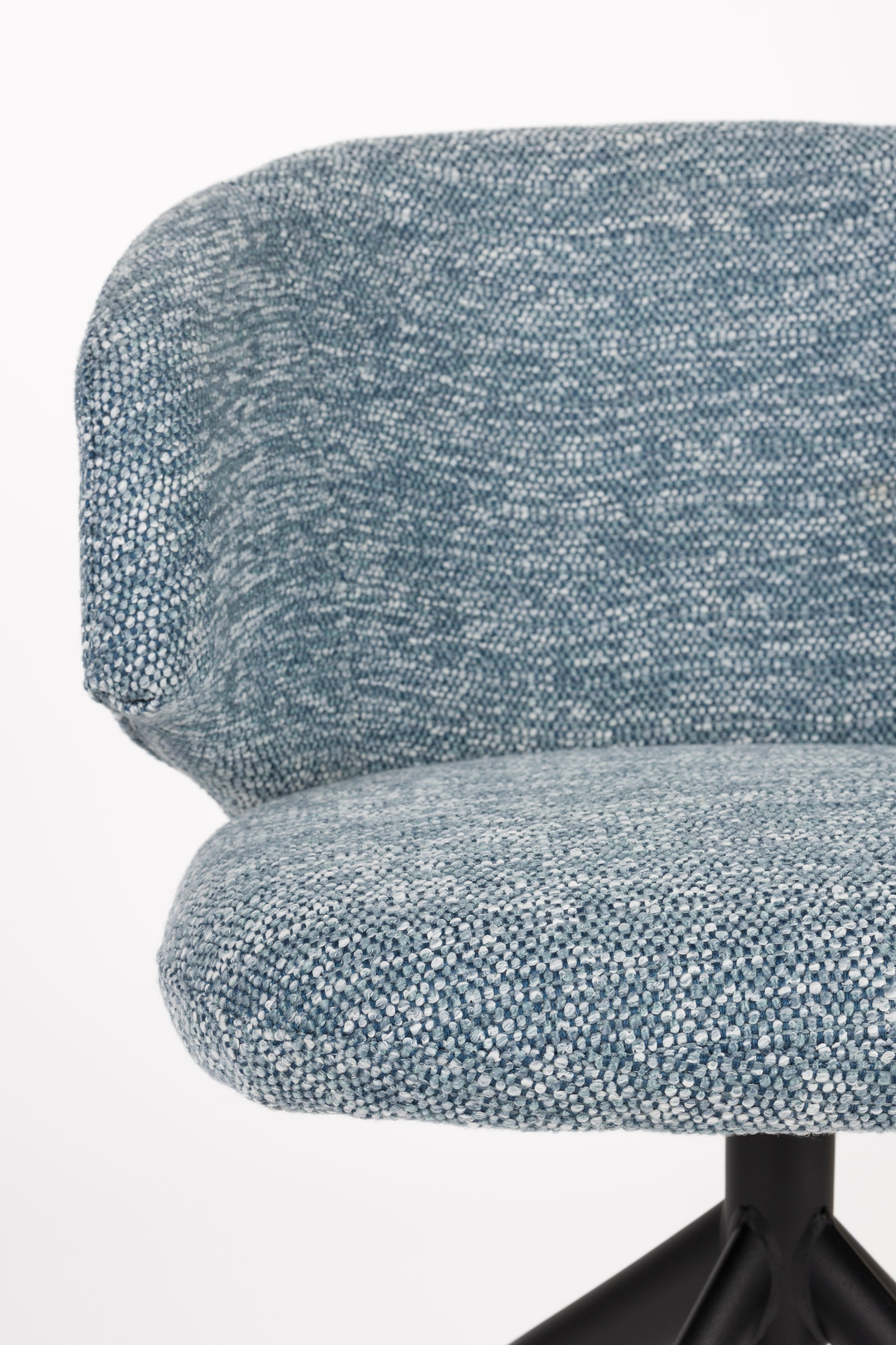 Otáčacie kreslo BALADO modré s čiernym podstavcom