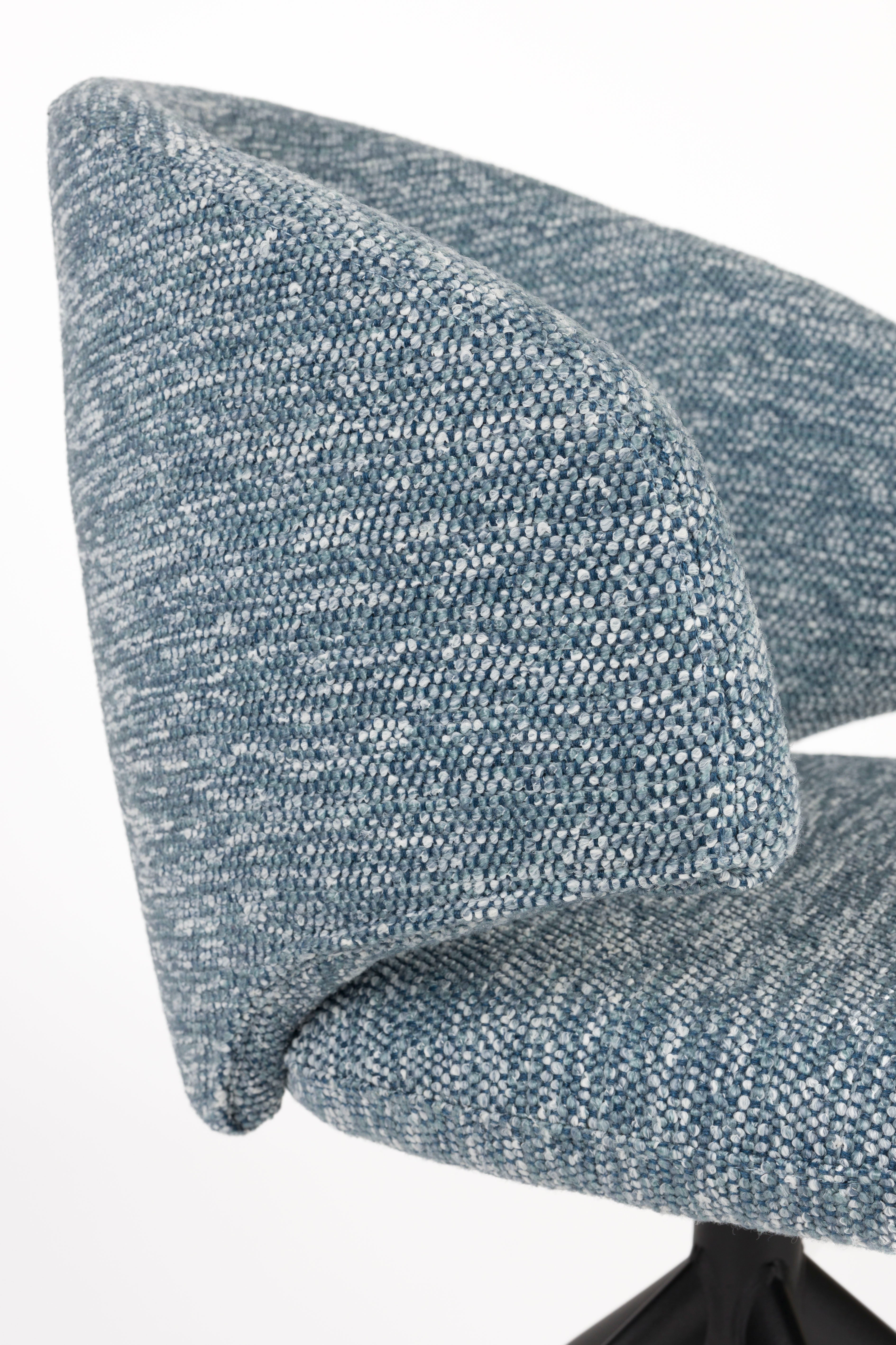 Otáčacie kreslo BALADO modré s čiernym podstavcom