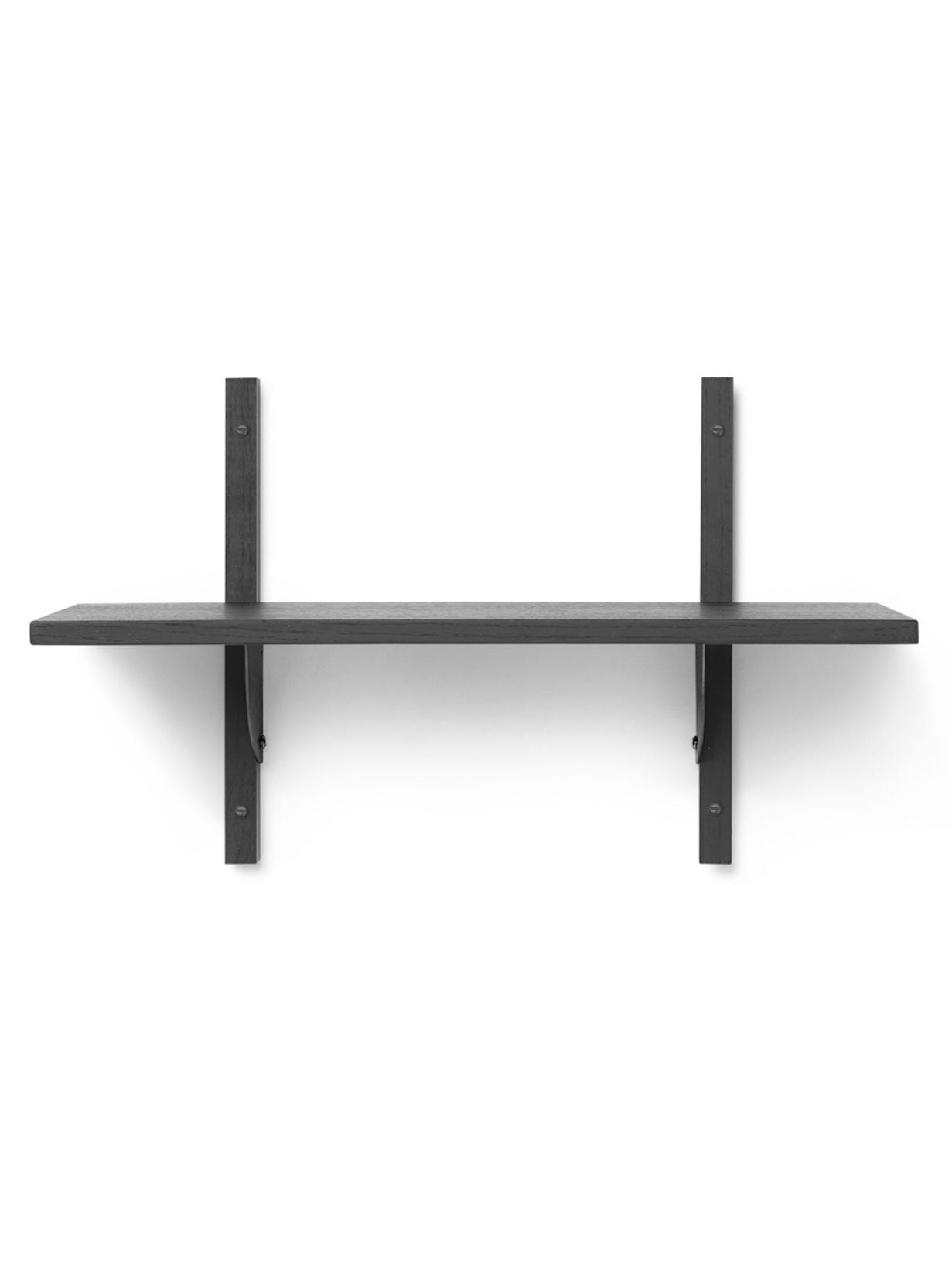 Polica SECTOR NARROW čierny jaseňový dyha