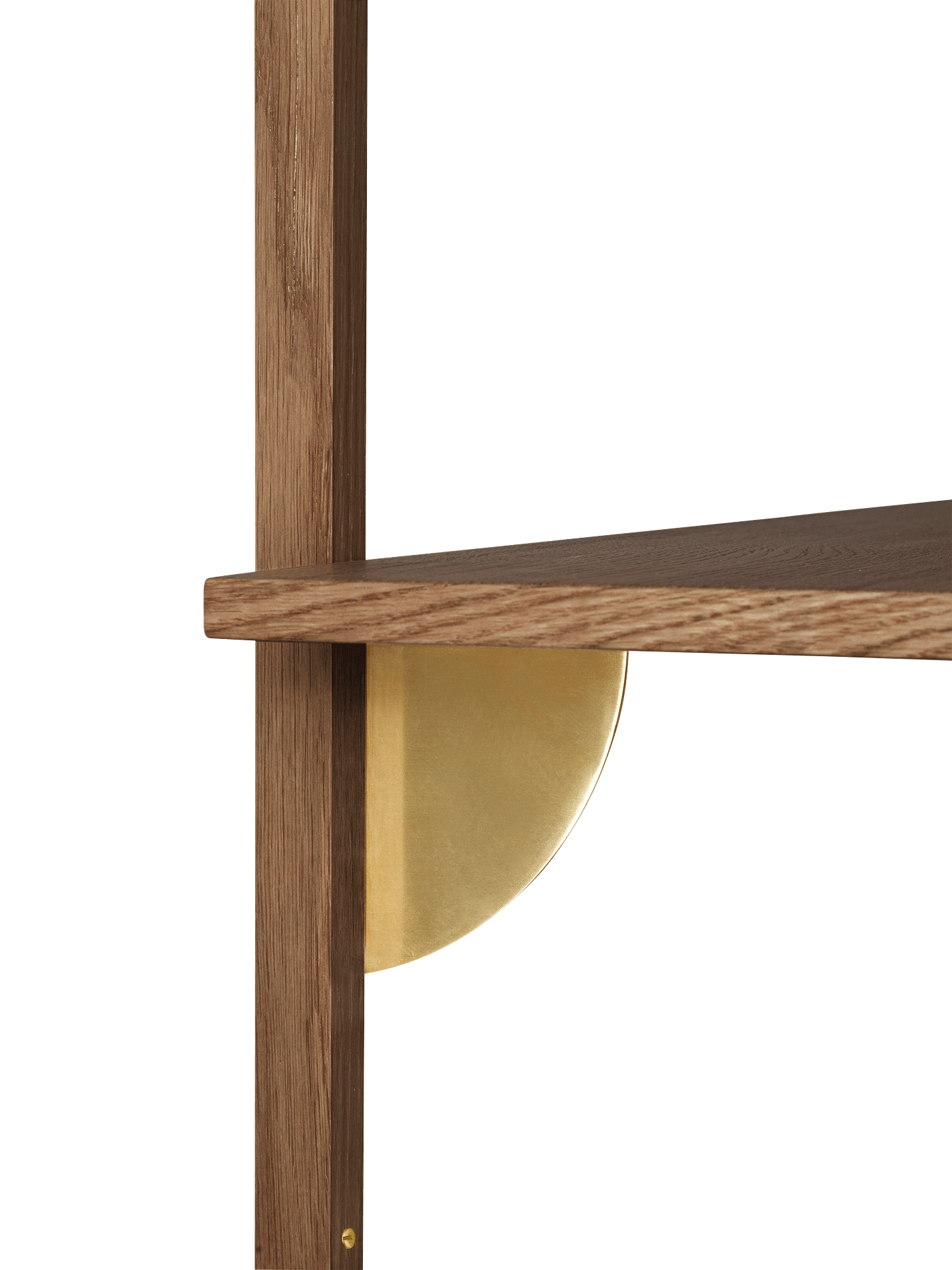 Polica SECTOR TRIPLE NARROW dyhovaná z dymového duba