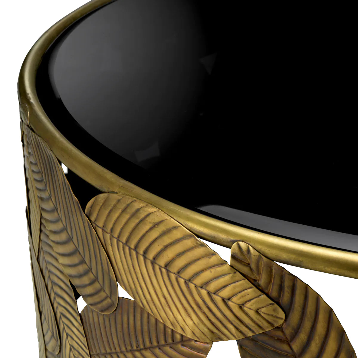 Kávový stolík BOTANICO so zlatou základňou