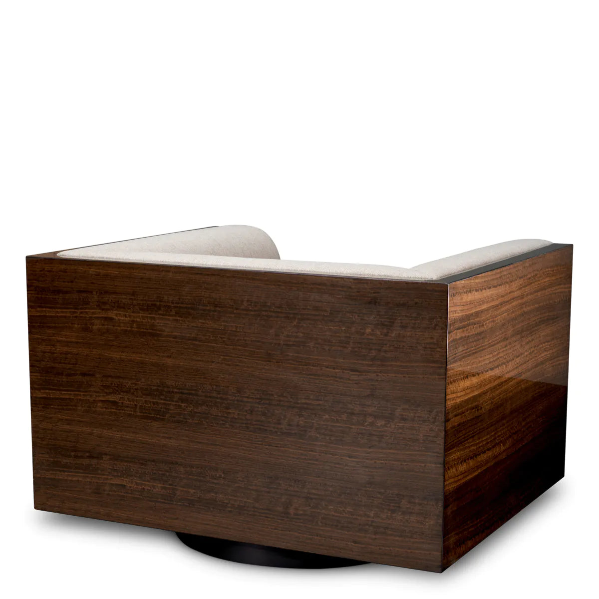 Otočný fotel SEBASTIAN z eukalyptového dyhy