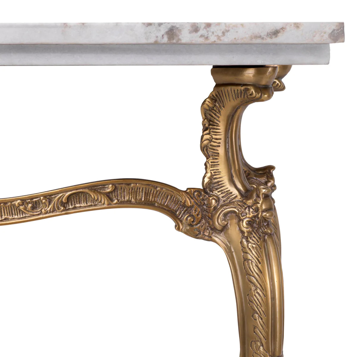 FABIOLA Console in Marble with Antique Gold