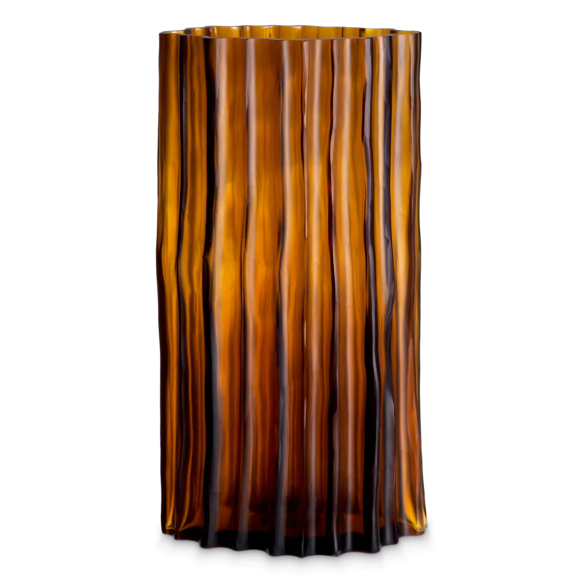 VIVENTE amber glass vase