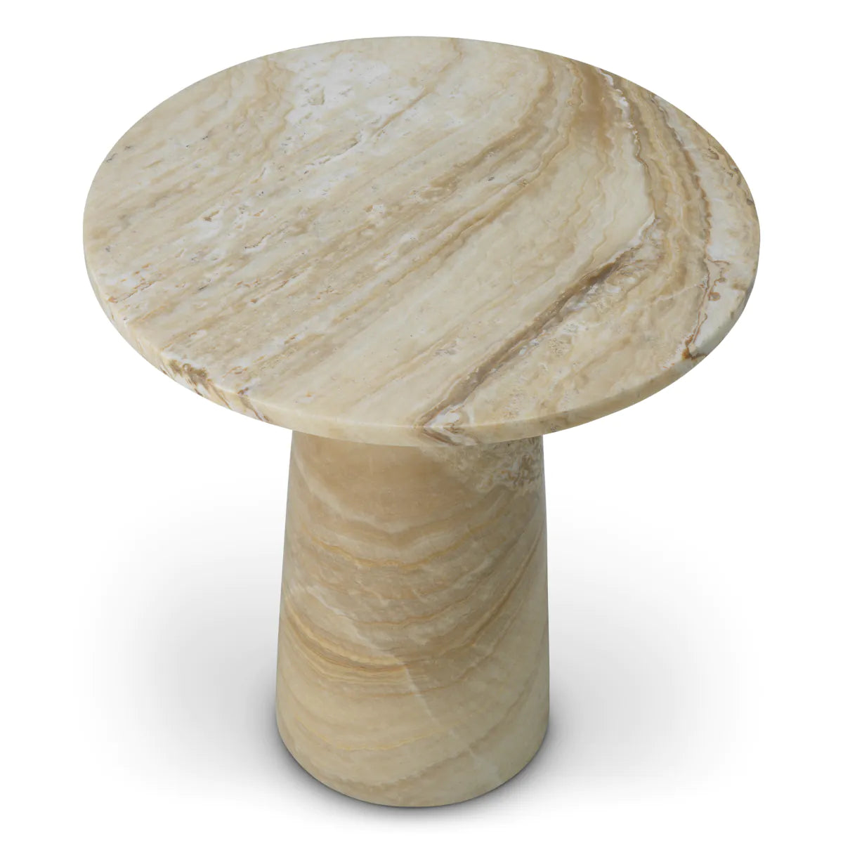 TERRY beige onyx side table