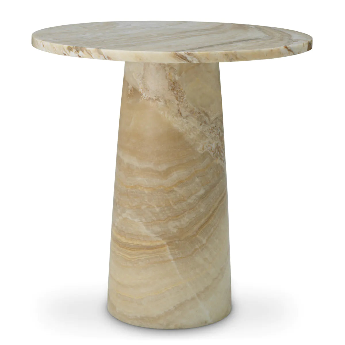 TERRY beige onyx side table