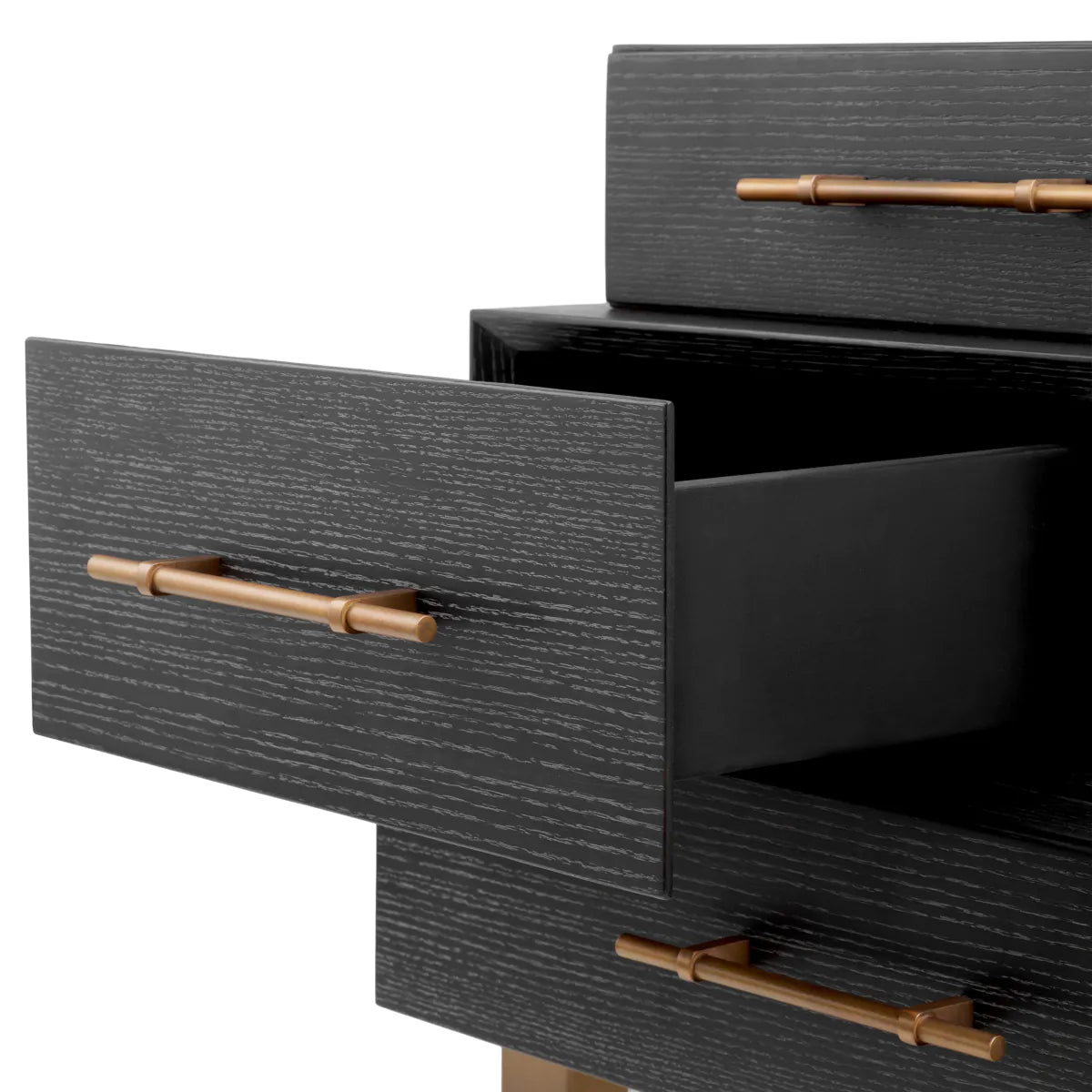 Nočná skrinka EVENDALE čierny dubový dyha