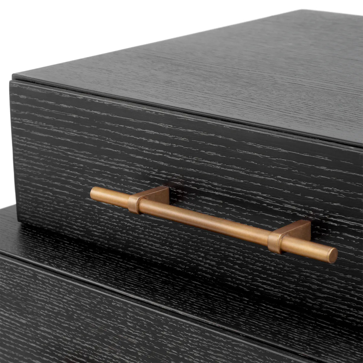 Nočná skrinka EVENDALE čierny dubový dyha