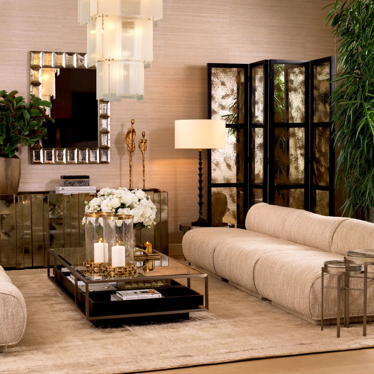 Súprava bočných stolíkov HOXTON oceľová