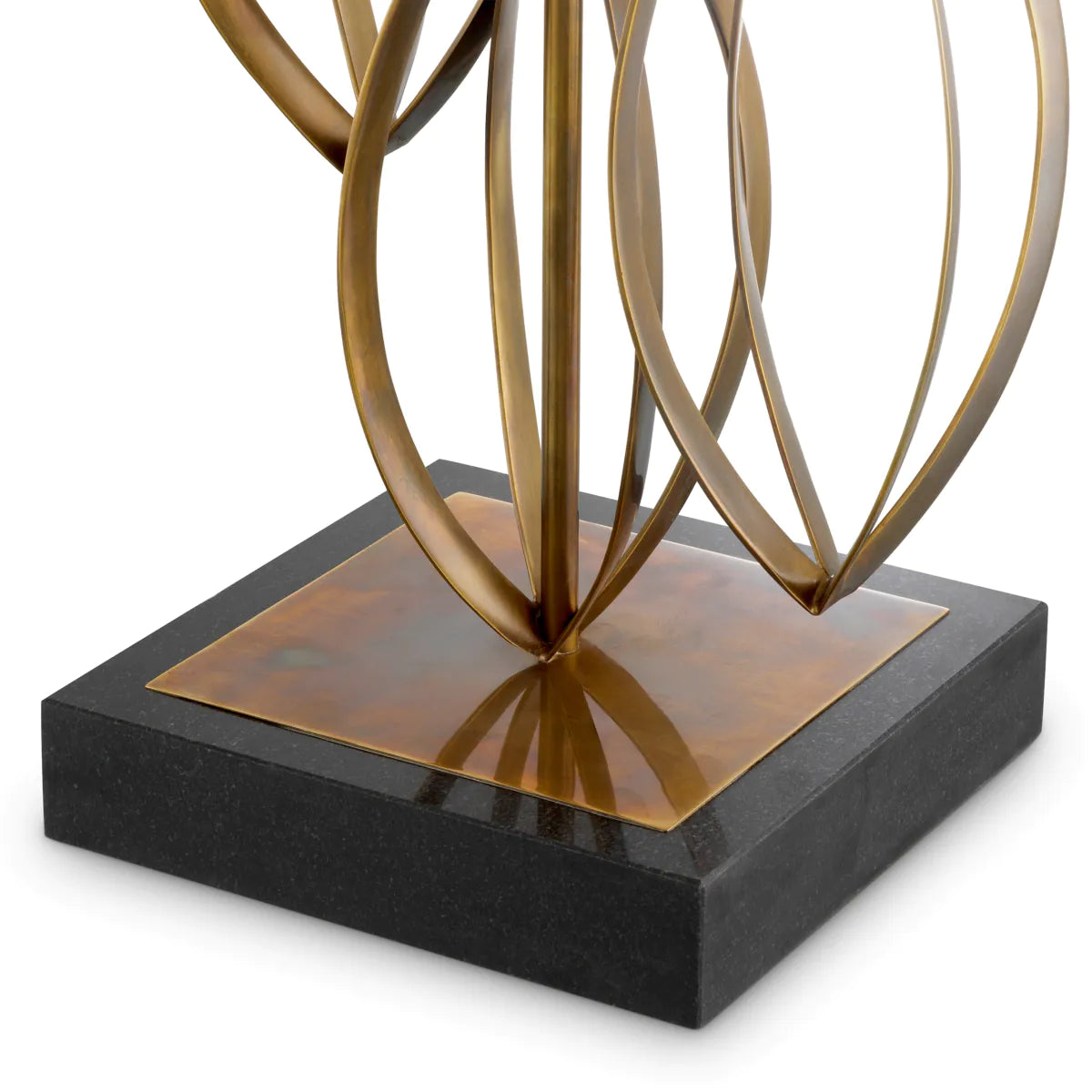 Stolná lampa BELLAMONT antická zlatá s granitovým podstavcom