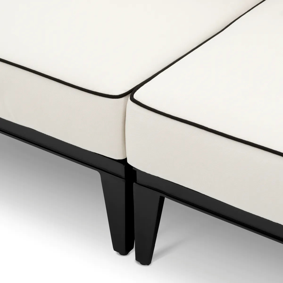 Sofa 2-osobová vonkajšia OCEAN CLUB čierna s krémovou