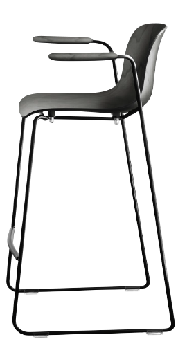 Hoker TROY čierne bukové drevo