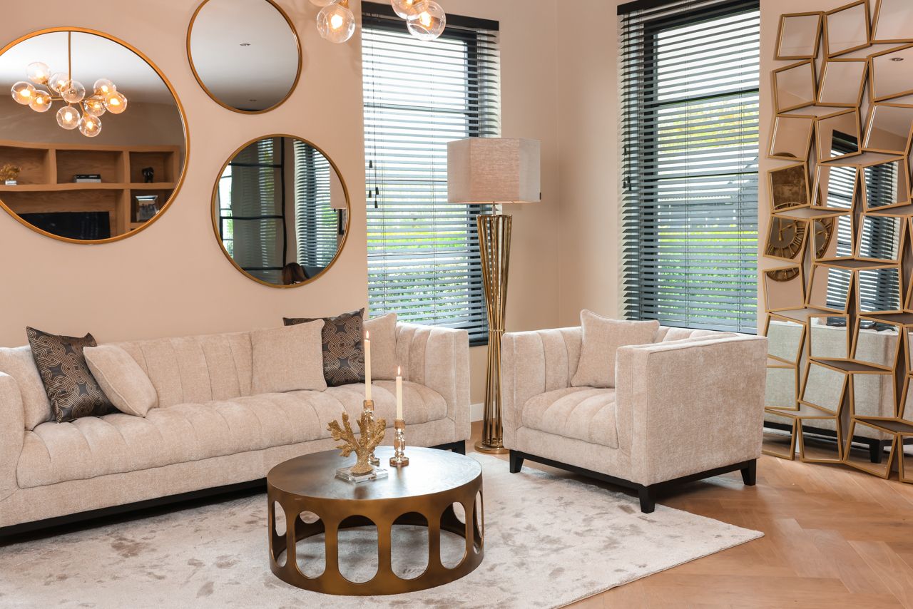 MAEVY round mirror gold