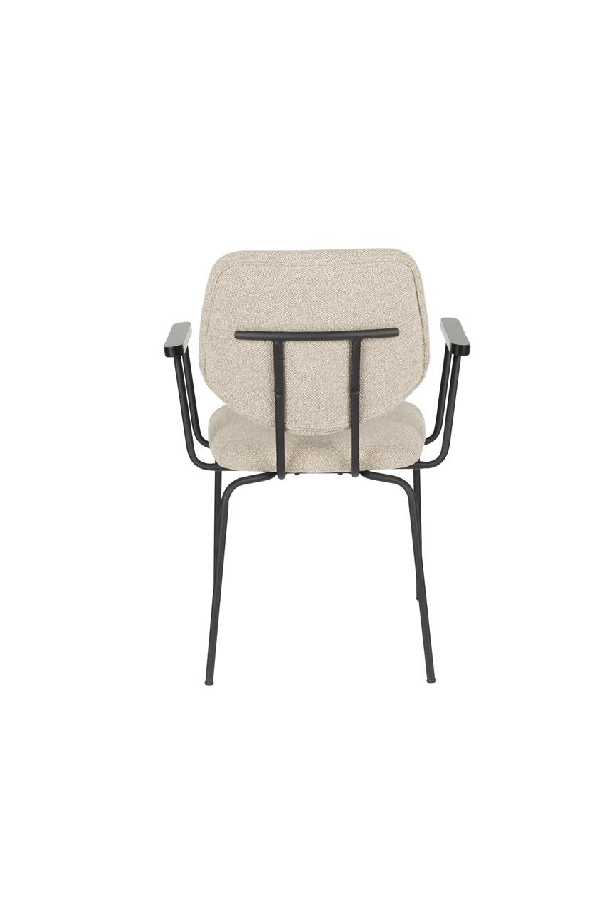 ZELO Armchair in Beige with Black Base