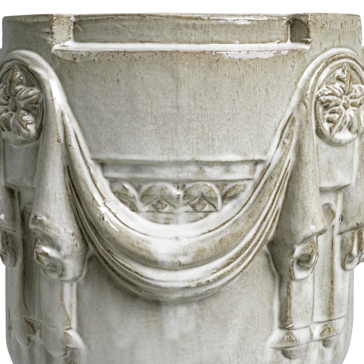 Exteriérový kvetináč CHANDLER šedá keramika