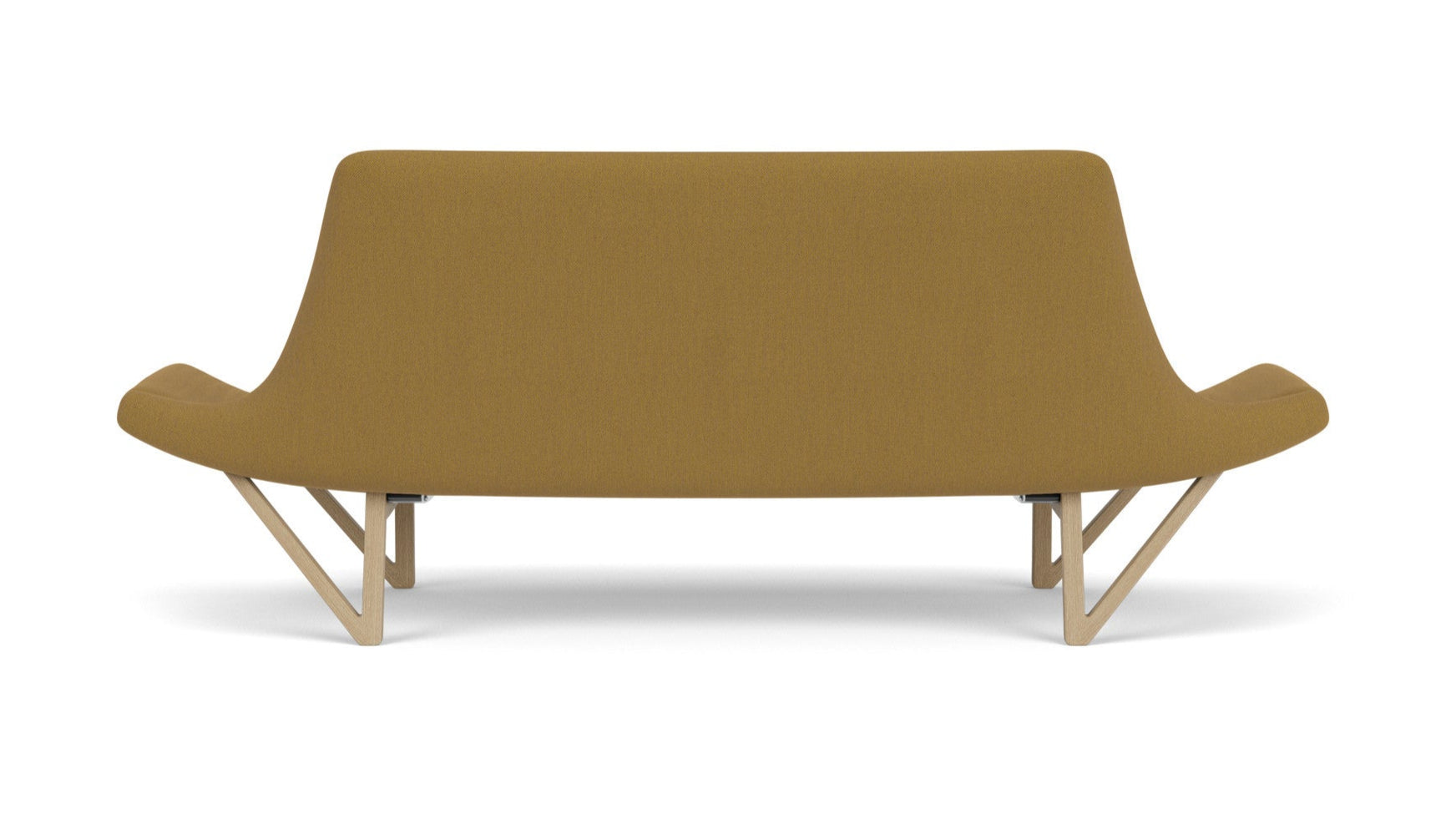 PAGODE mustard sofa with oak base