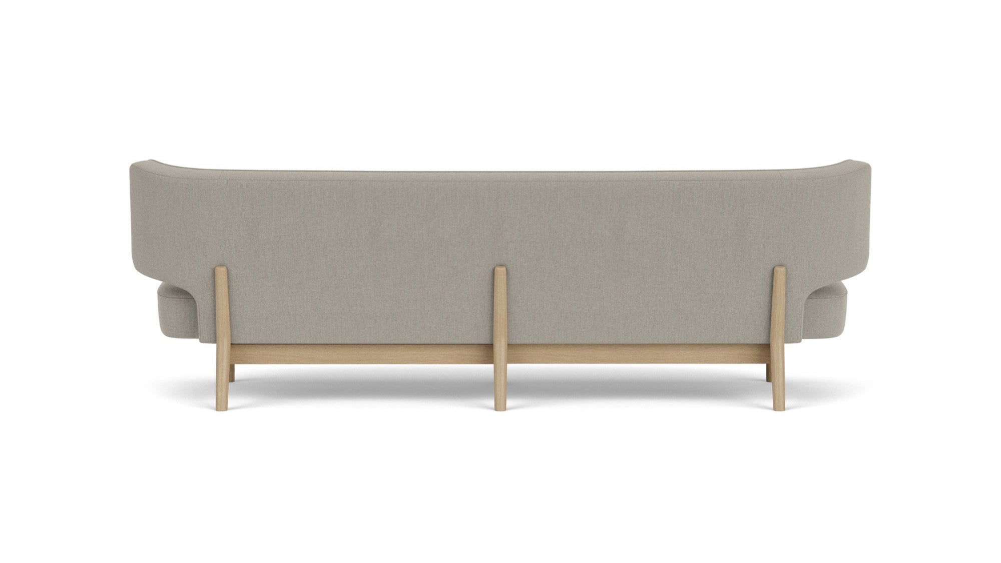 Sofa 3-osobová RADIOHUS šedá s dubovým podstavcom