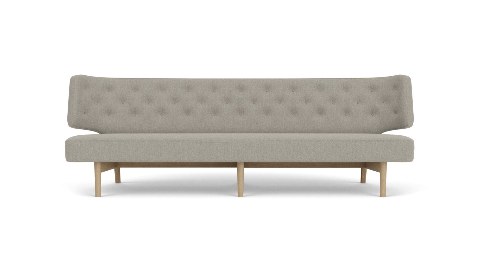Sofa 3-osobová RADIOHUS šedá s dubovým podstavcom