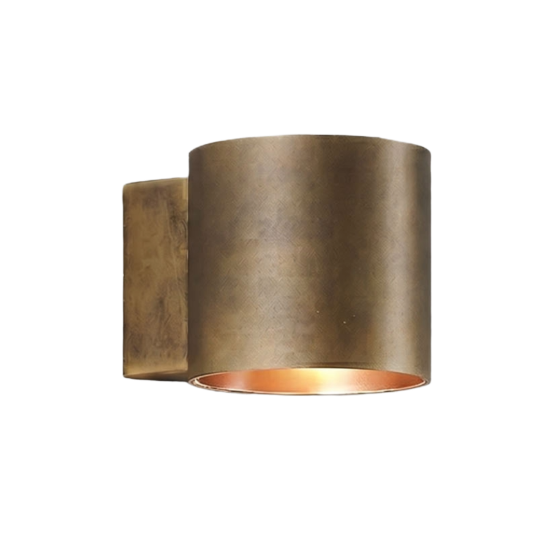 Nástenná lampa TUBE, brúsený mosadz