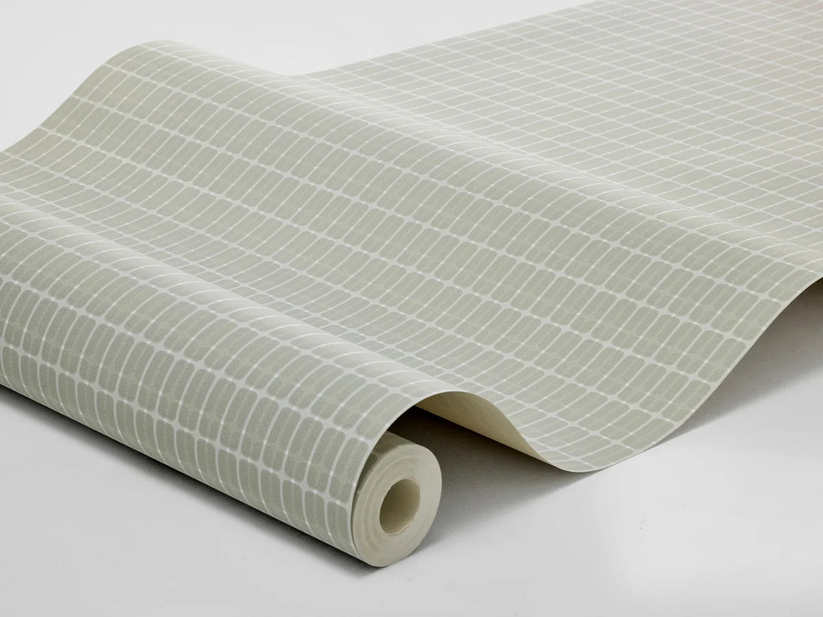 Tapeta s geometrickým vzorom v kocke ALVAR AALTO M.I.T zelená