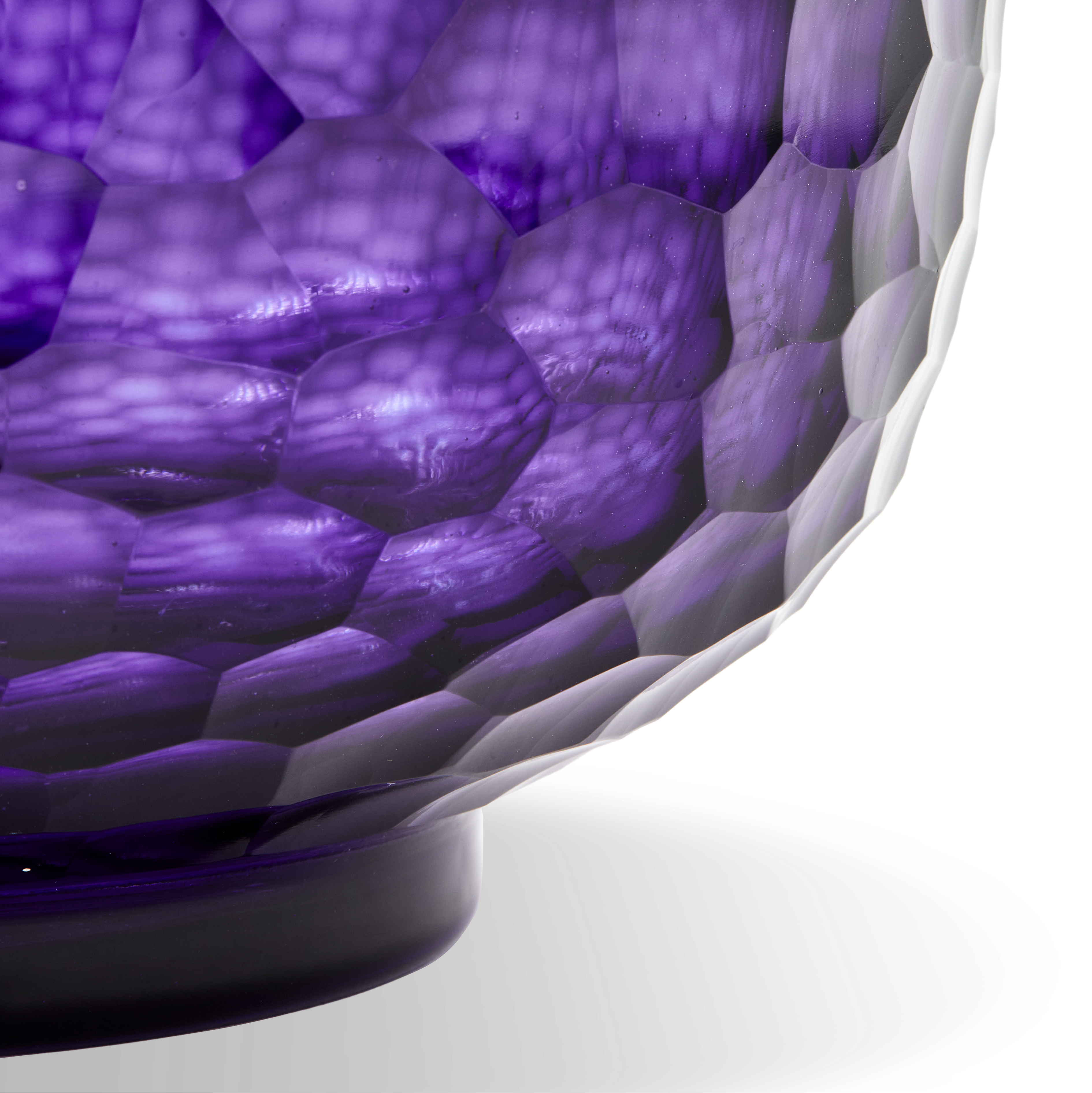 Sklenený váza HONEYCOMB tmavofialová
