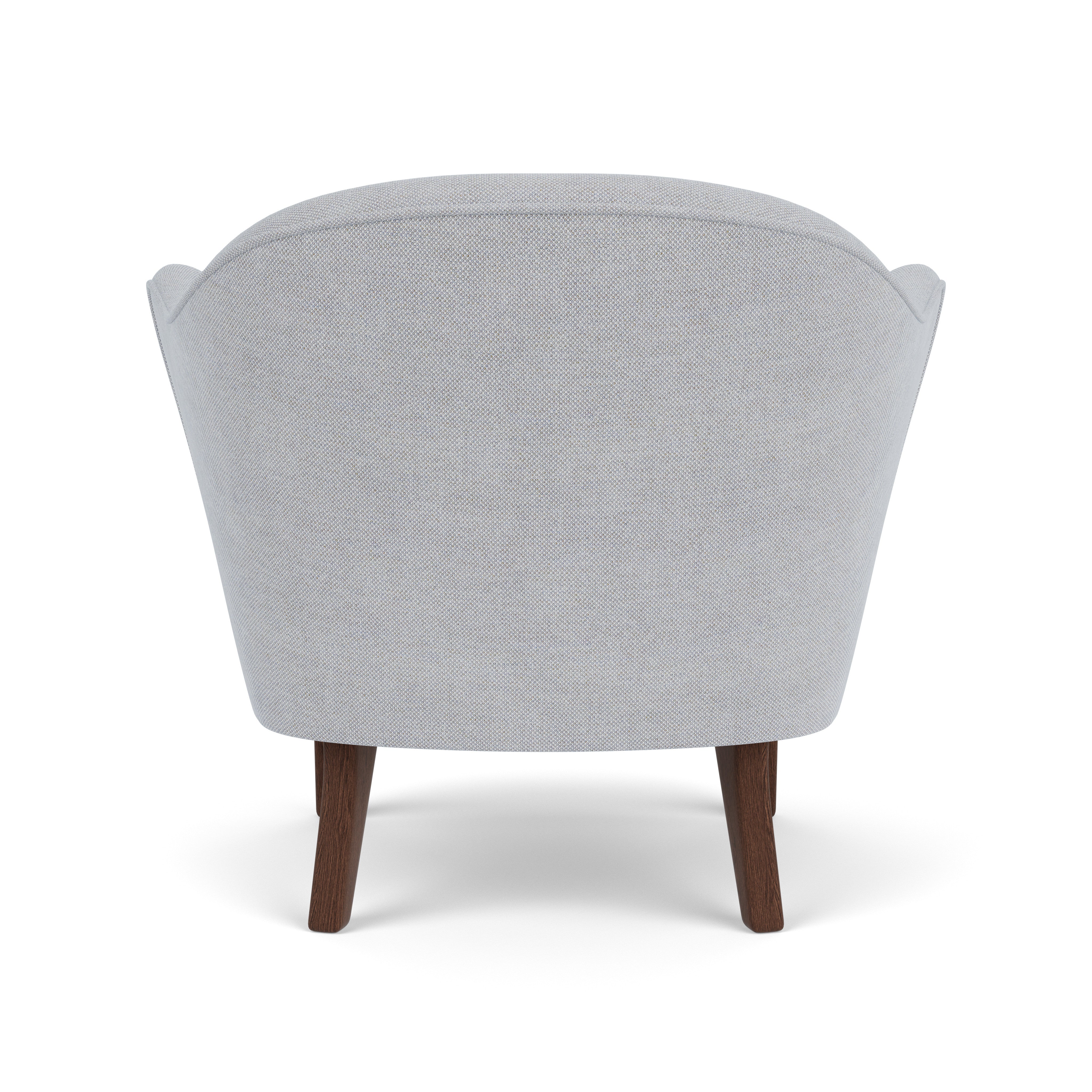 INGEBORG light gray armchair with dark oak base