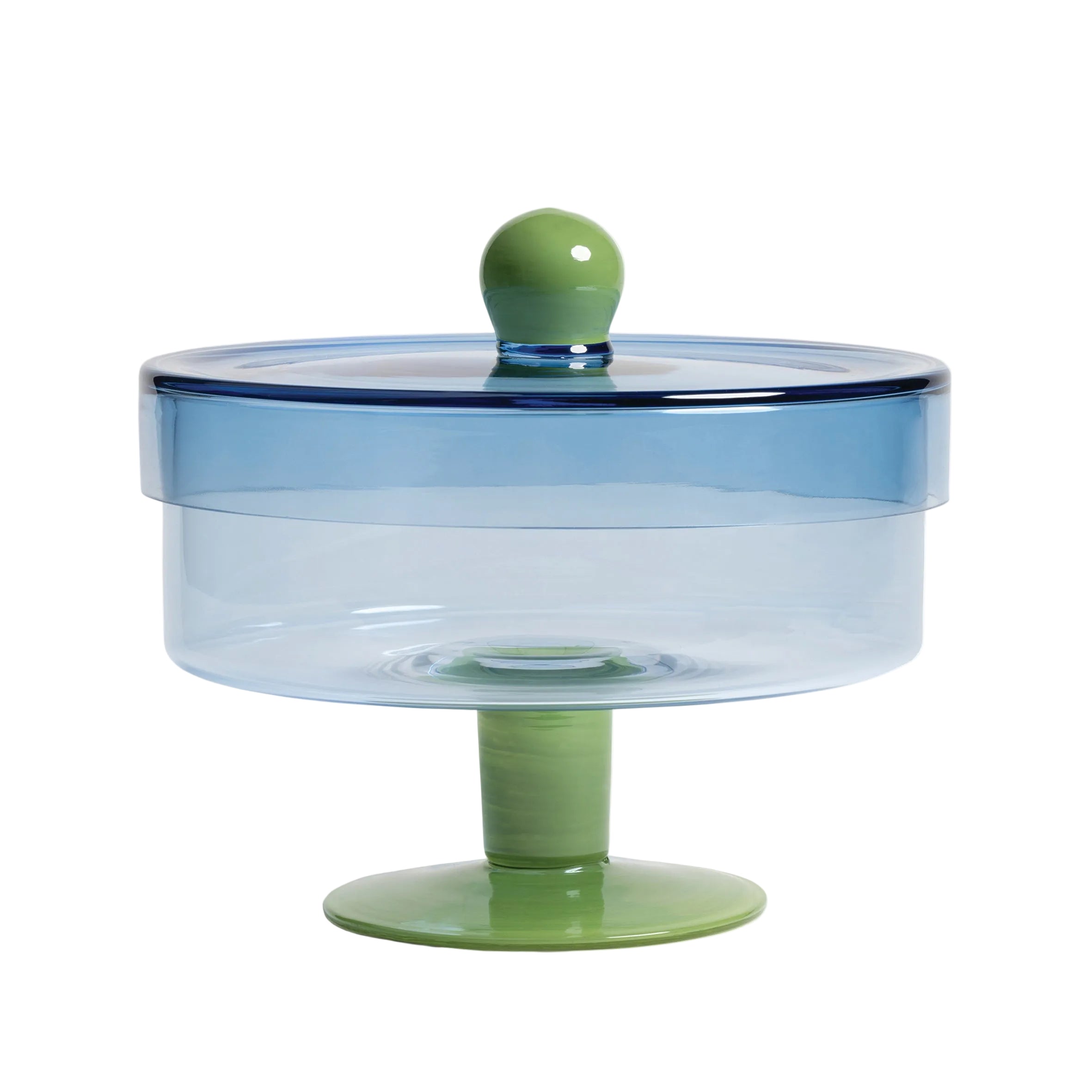 Duo Blue and Green Bowl with Lid