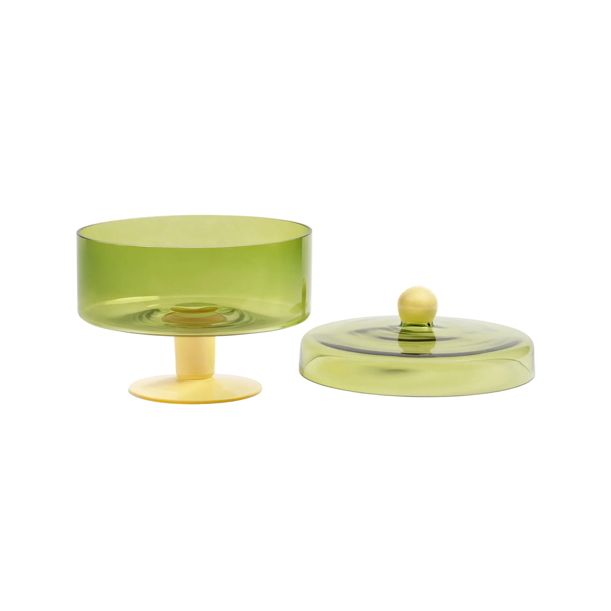 Duo Green and Yellow Bowl with Lid
