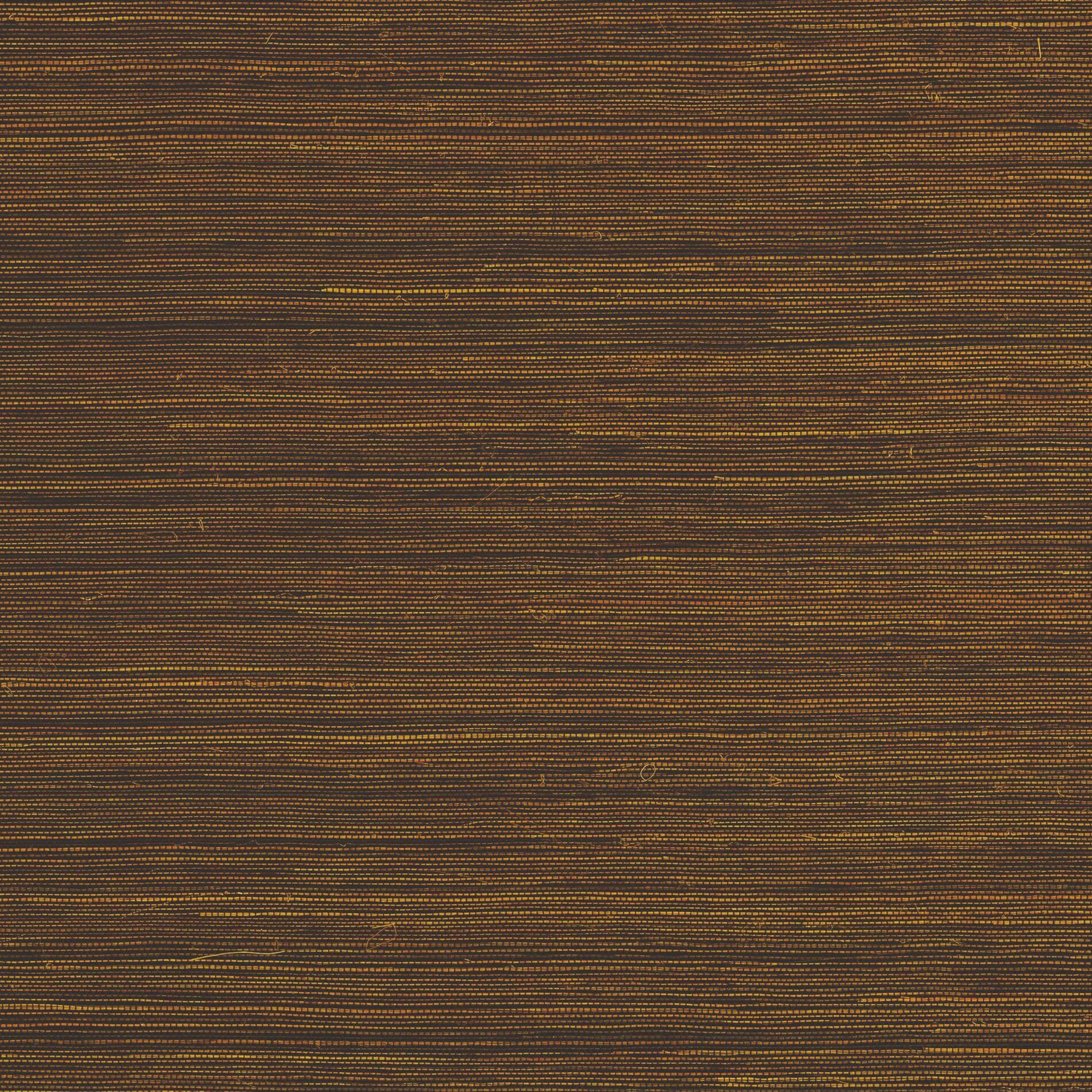 Structural plant fiber wallpaper PICTA - NOIR black with orange