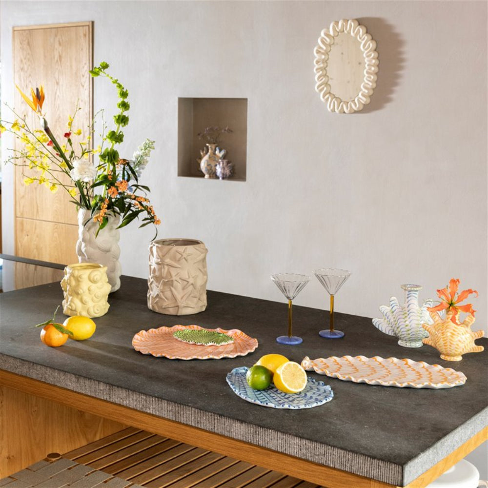 Okrúhle zrkadlo DRIBBLE biele