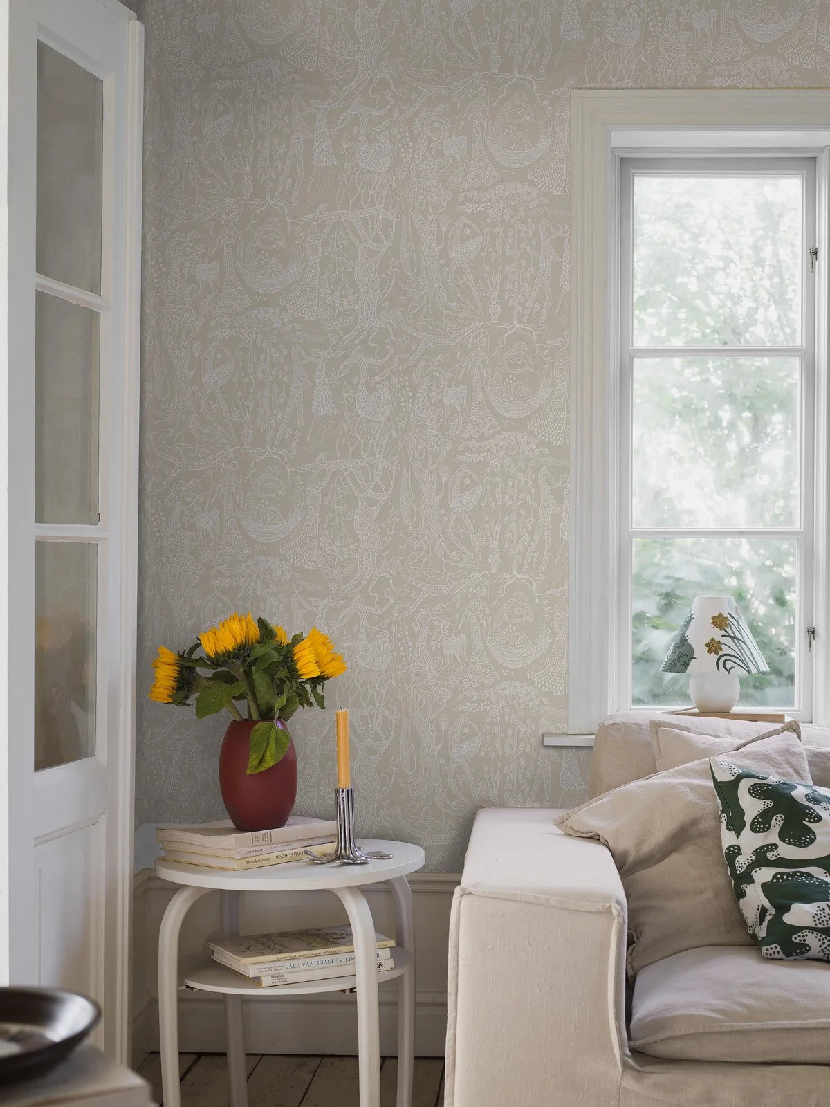 Tapeta s etnickým vzorom POEME D'AMOUR béžová