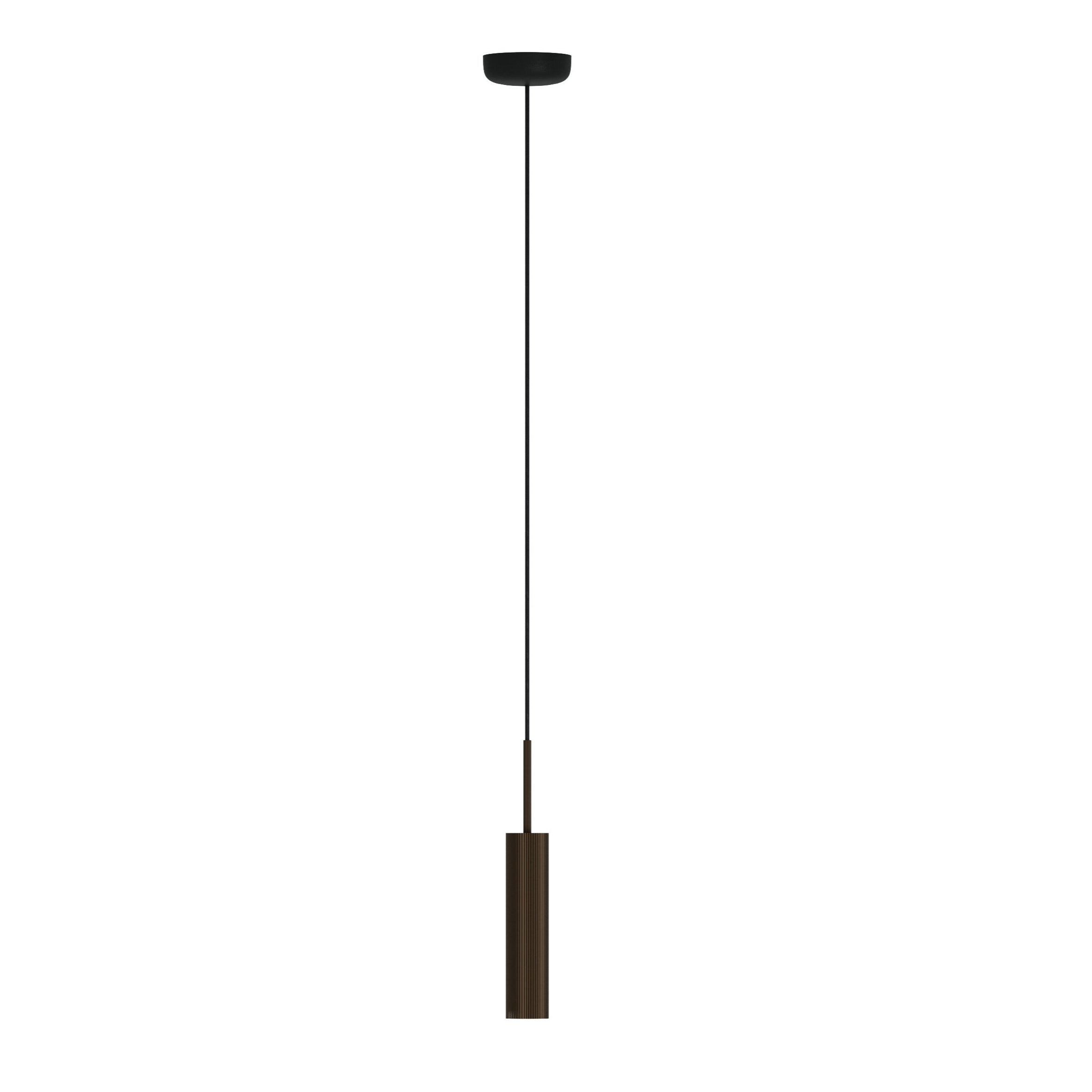 Tubular Pendant Lamp Brown