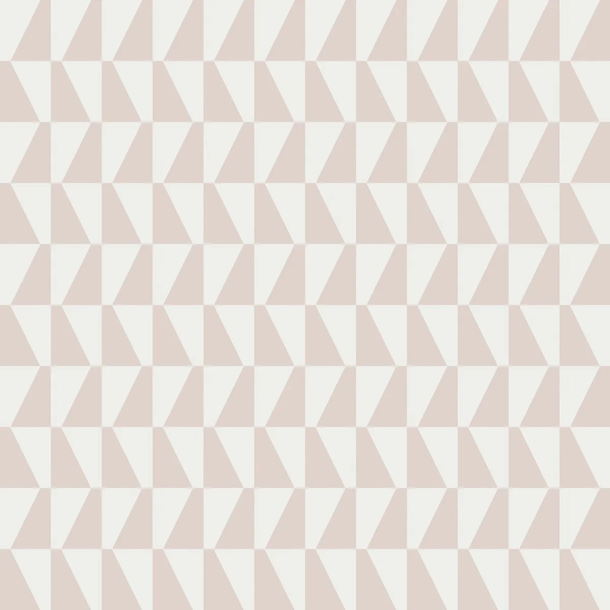 Non-woven paper wallpaper with a geometric TRAPEZE pattern in pink and white