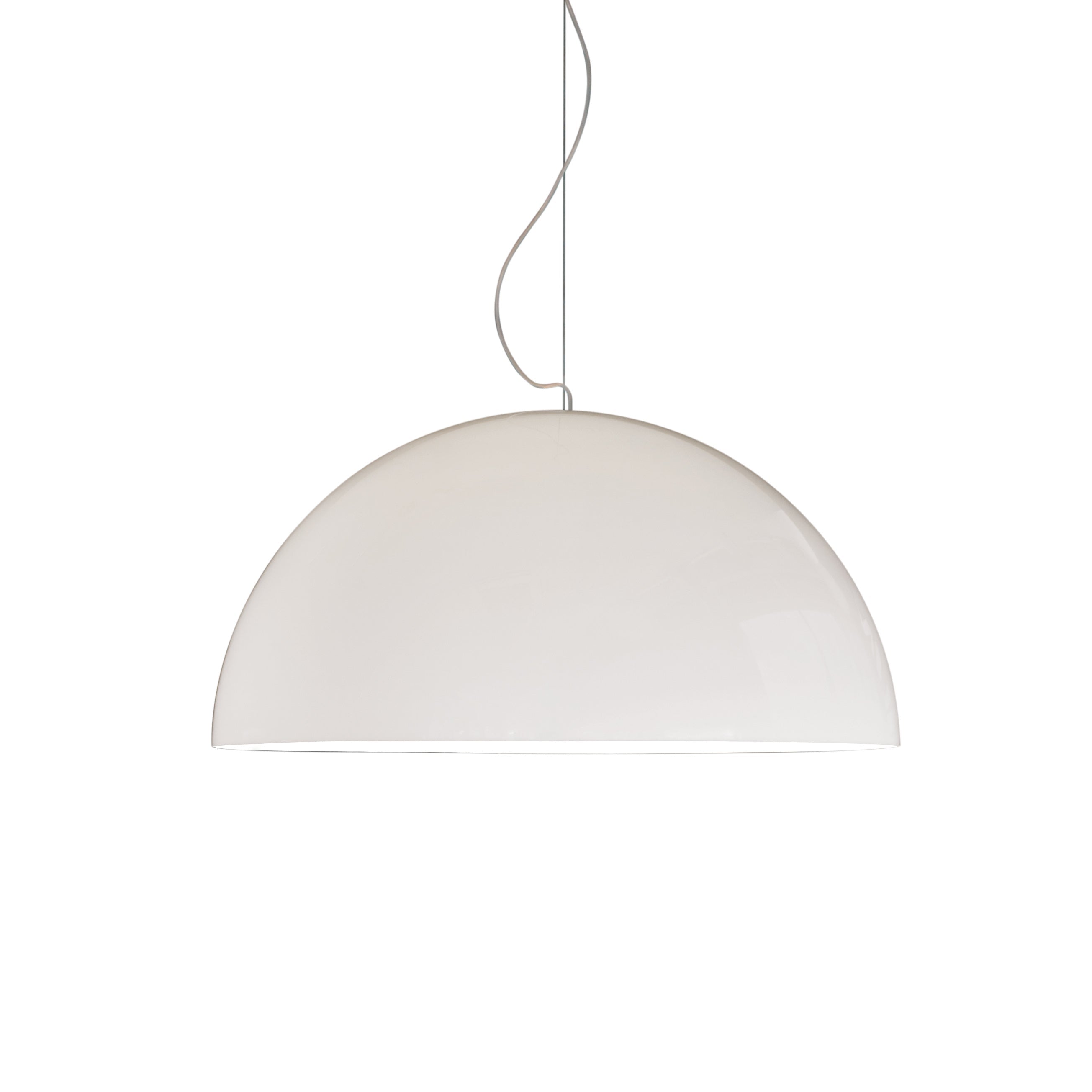 Biela závesná lampa BLOW