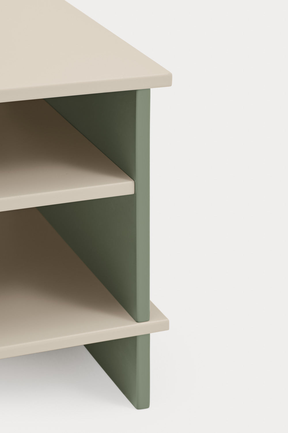 Nočná skrinka INARI béžová so zelenou