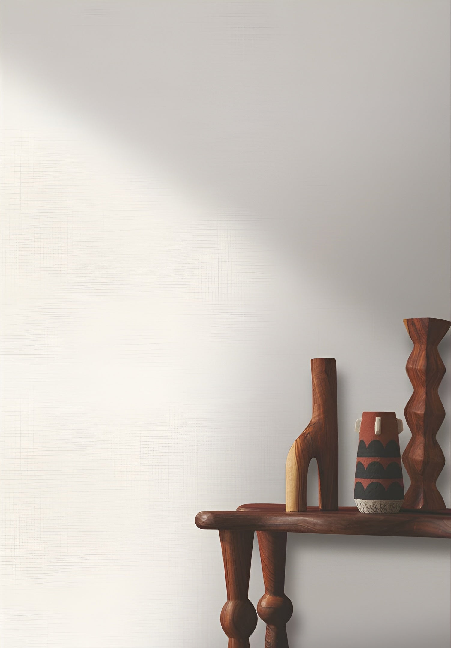 Tapeta so štruktúrou napodobňujúcou ľanové plátno SHINOK - BLANC PETALE zlomená biela