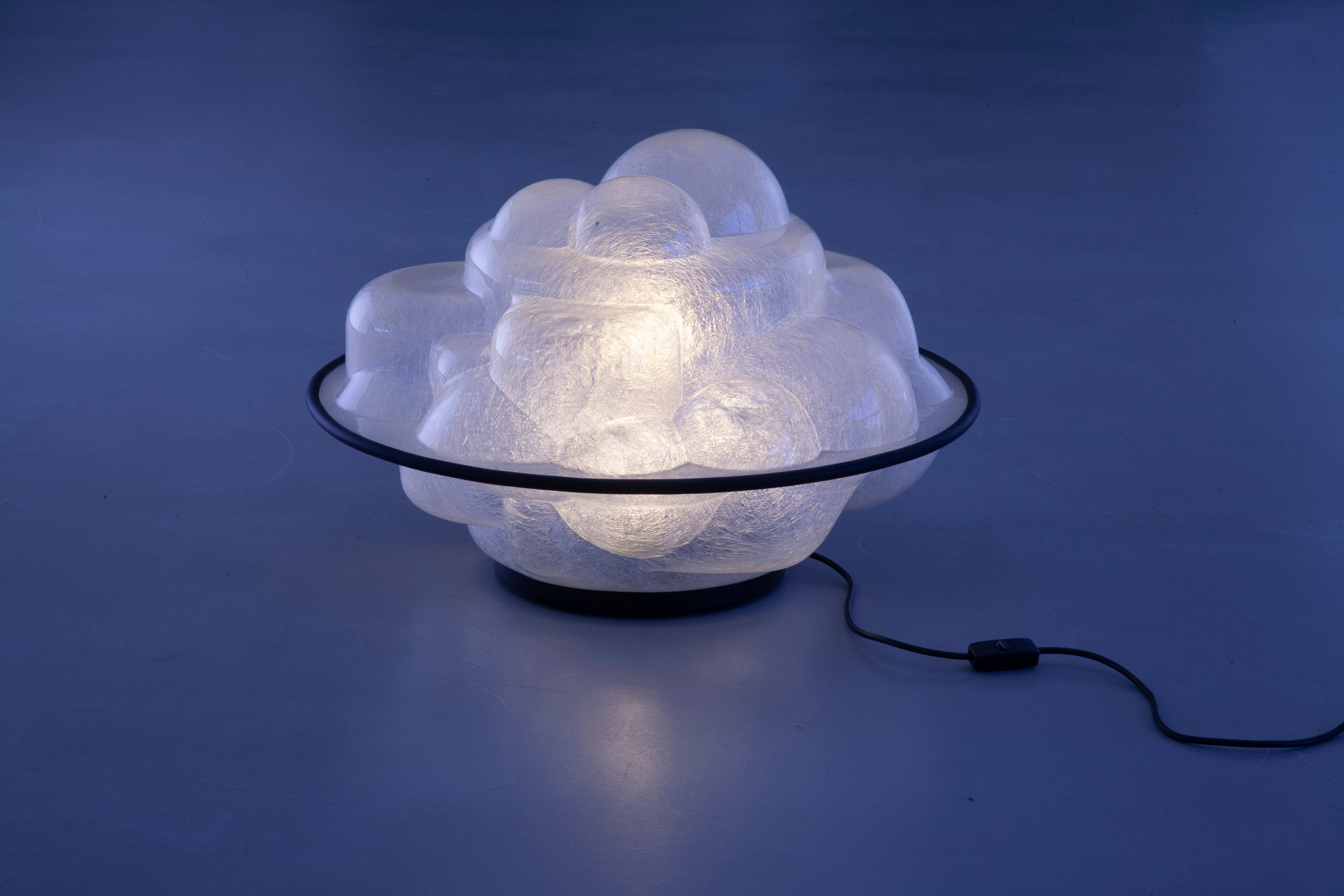 Stolná lampa PROFITEROLLE transparentná s čiernou farbou