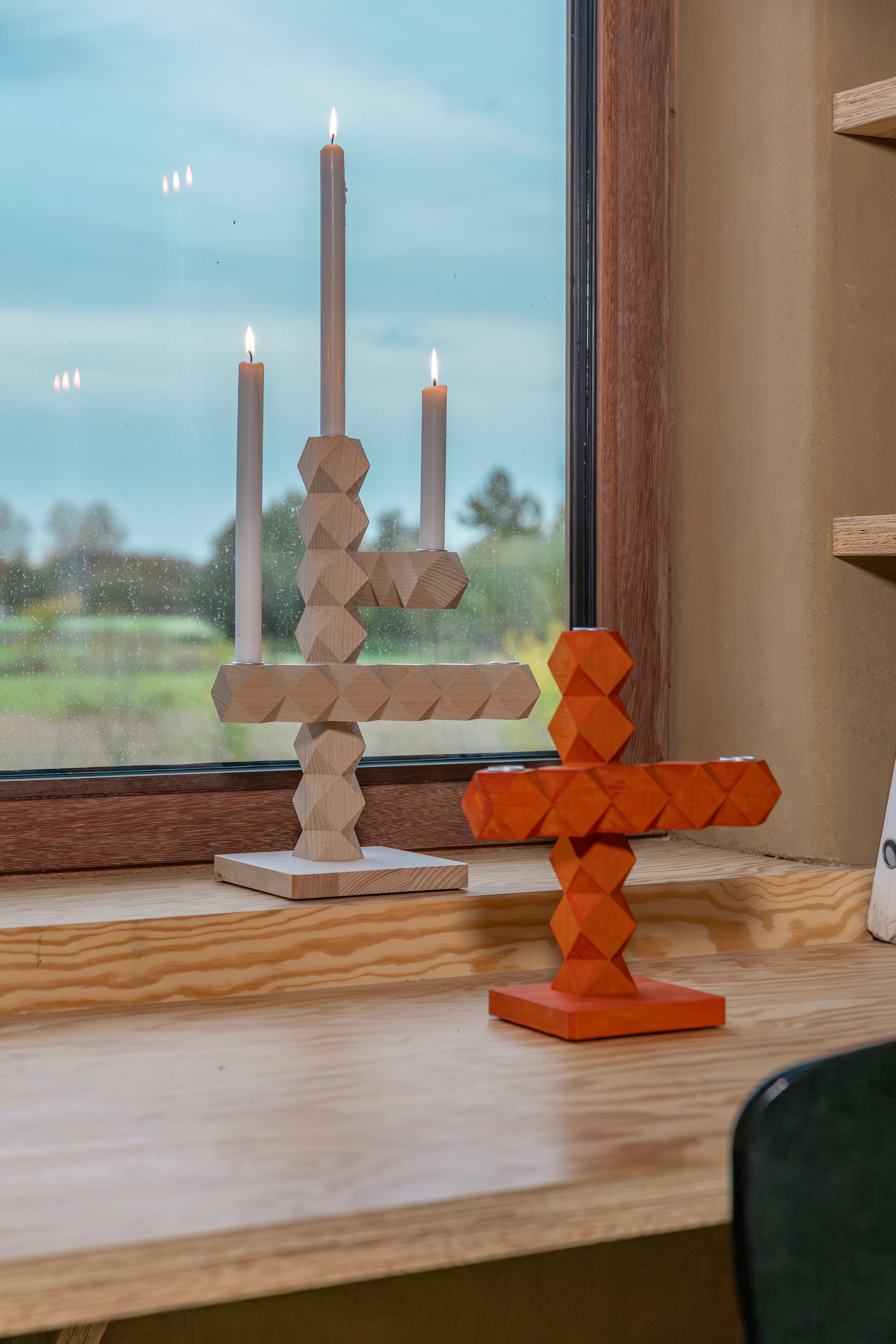 Svietnik CLEAN CUT bukové drevo